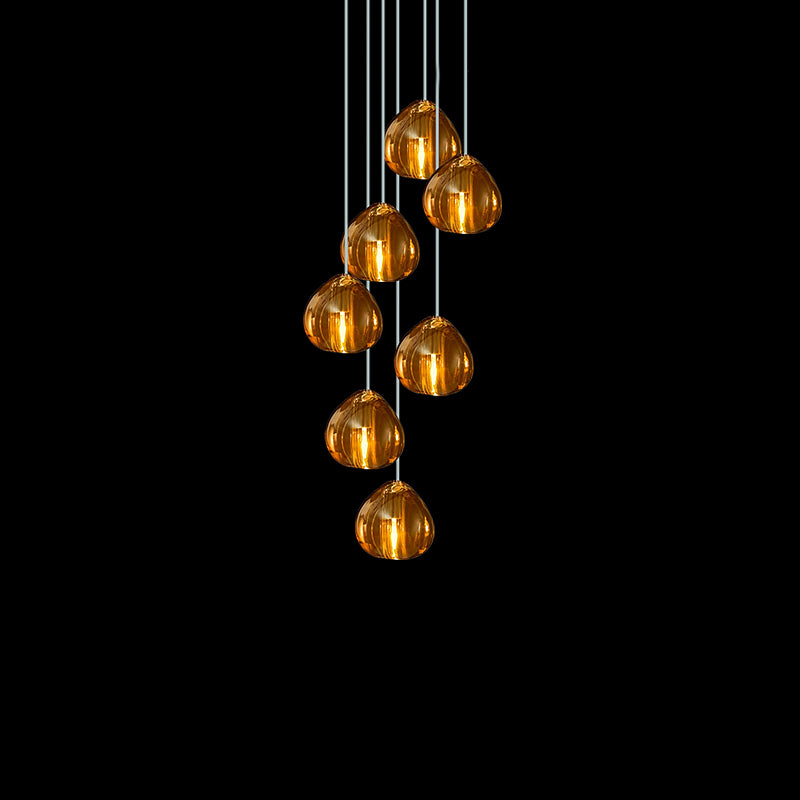 Elegant Crystal Pendant Light - Modern Chandelier for Dining Room, Bedroom & Living Room Decor - Dimmable LED Hanging Lamp for Home & Office Lighting