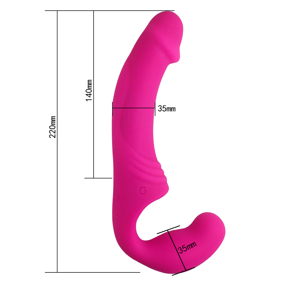 Double Rider Vibrating Strapless Strap-On Dildo for Women & Couples - Hands-Free Wearable Harness for Lesbian & Solo Play - Perfect for Couples Bonding & Bedroom Fun