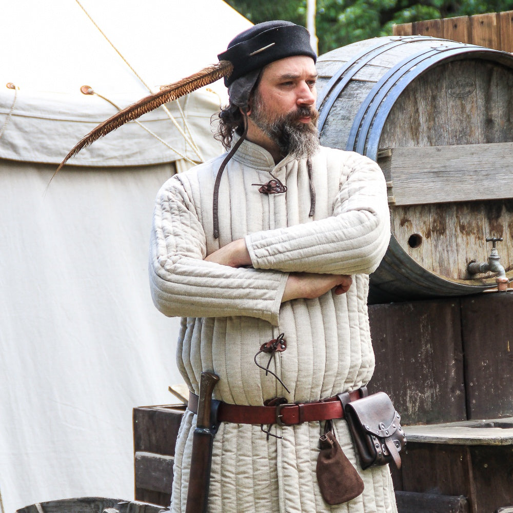 Rabenfurth Natural Gambeson - Medieval Armor Padding for LARP, Reenactment & Cosplay | Durable & Comfortable Historical Wear