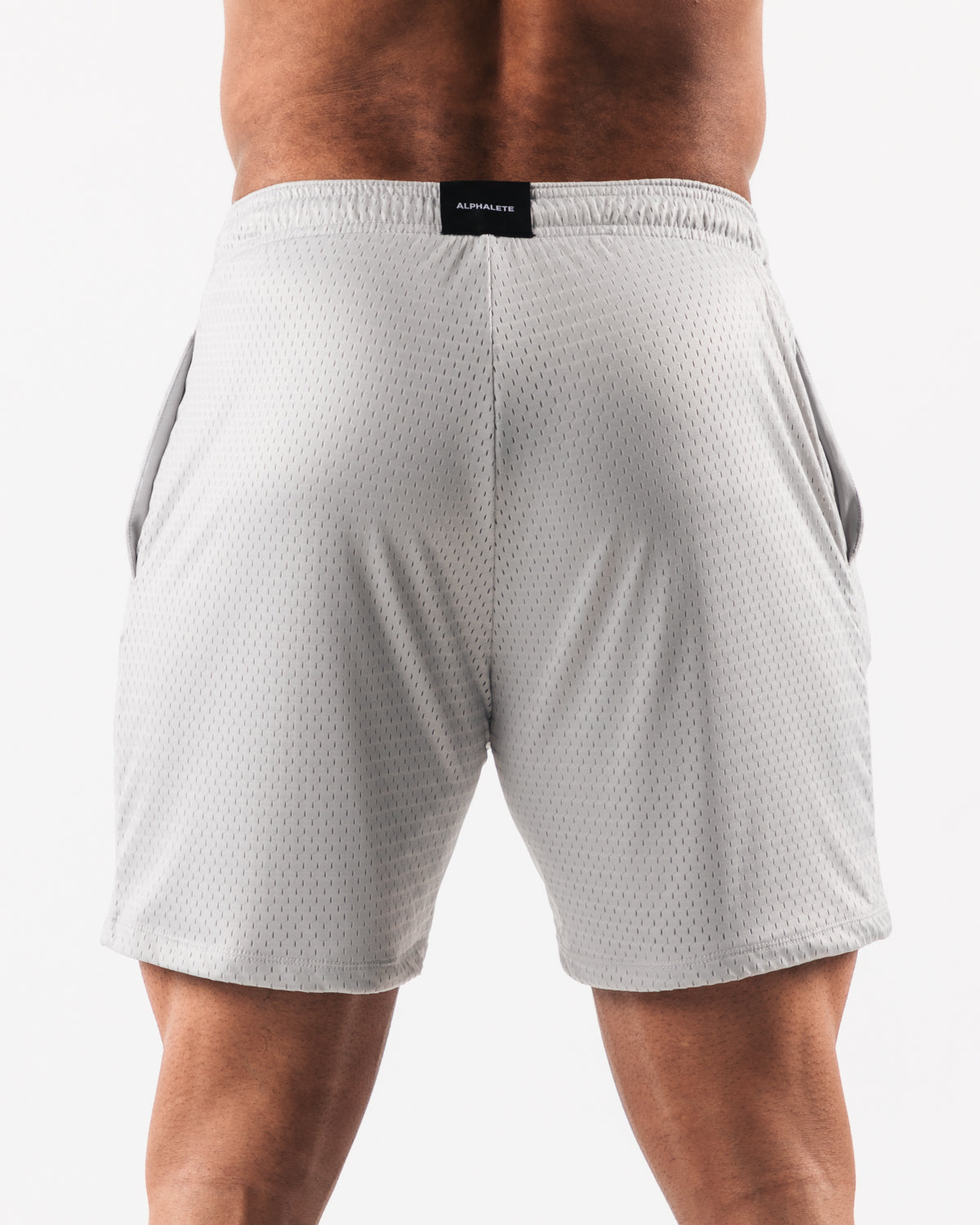 AA Mesh Shorts 6 Inch Oyster Grey - Lightweight Breathable Running Shorts for Men, Perfect for Gym Workouts & Summer Outdoor Activities