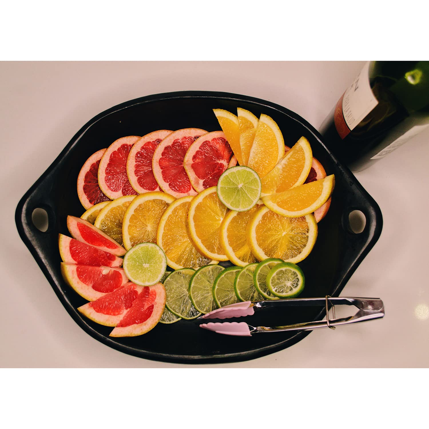 Authentic Macondo Ancient Pot Chamba Tray - Large 14.5x9.8x2.3 Inches - Handcrafted Clay Serving Platter for Cheese, Appetizers & Entertaining - Perfect for Parties, Weddings & Home Decor