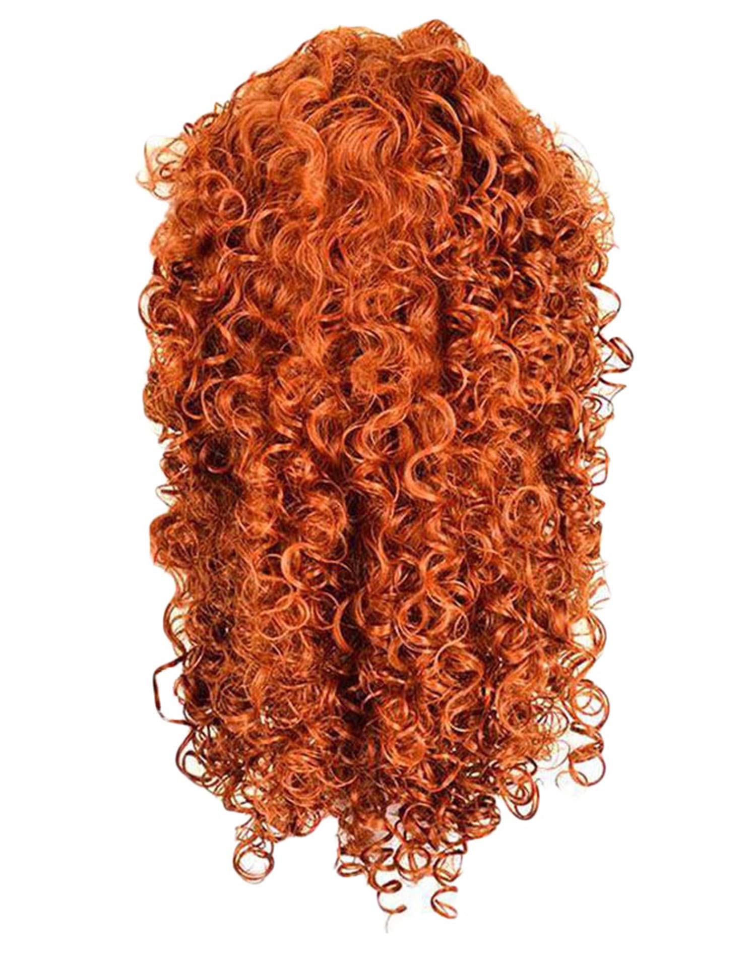 Andongnywell Long Curly Wigs for Black Women - Heat Resistant Synthetic Hair Wig with Natural Looking Density for Daily Wear & Cosplay