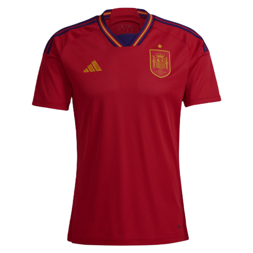 Adidas Spain Home Jersey 2022 World Cup - Authentic Football Soccer Shirt for Fans & Players - Perfect for Games, Training & Collecting
