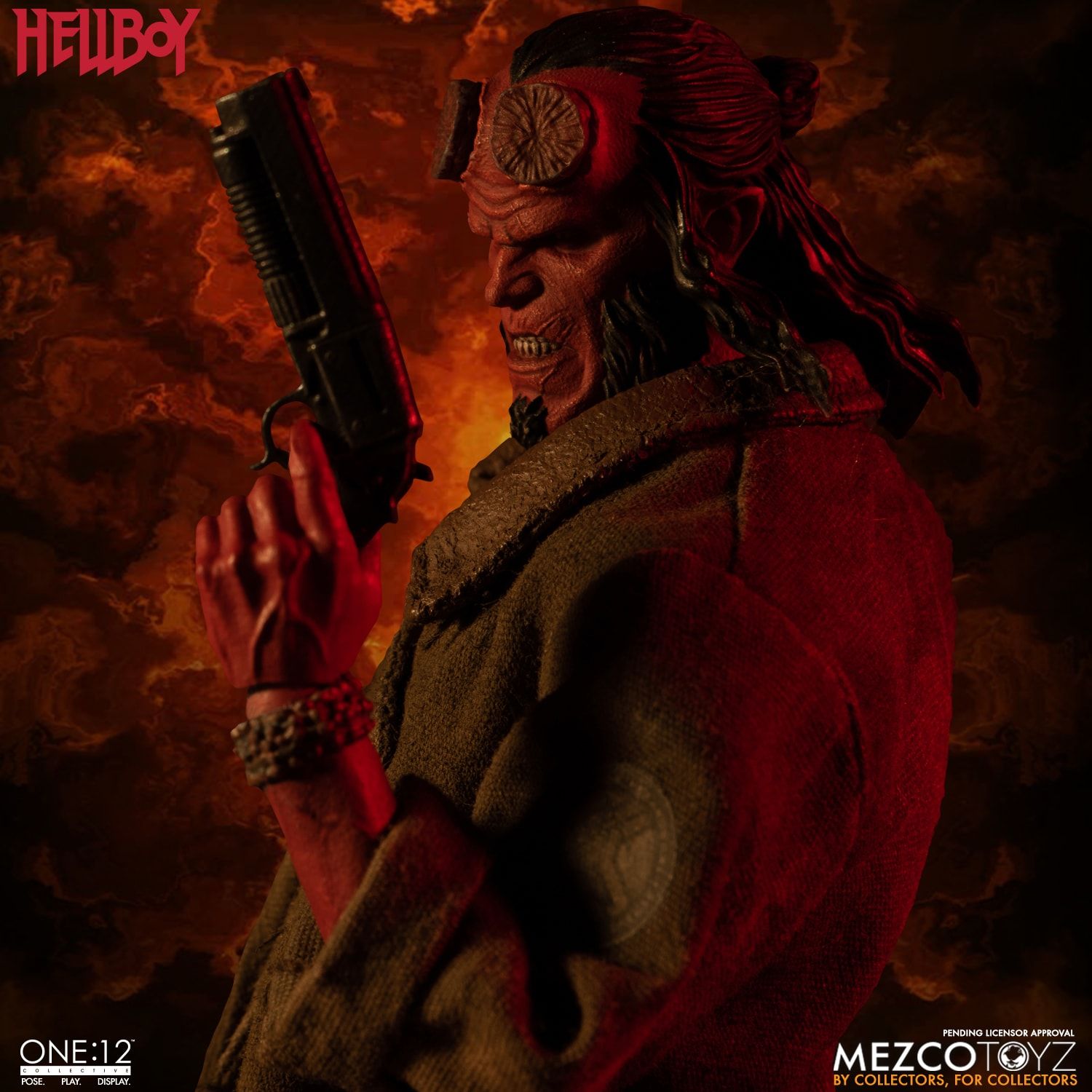 Mezco Toyz One:12 Collective Hellboy 1/12 Scale Action Figure (2019 Movie Version) - Premium Collectible Toy for Display, Photography & Comic Book Fans