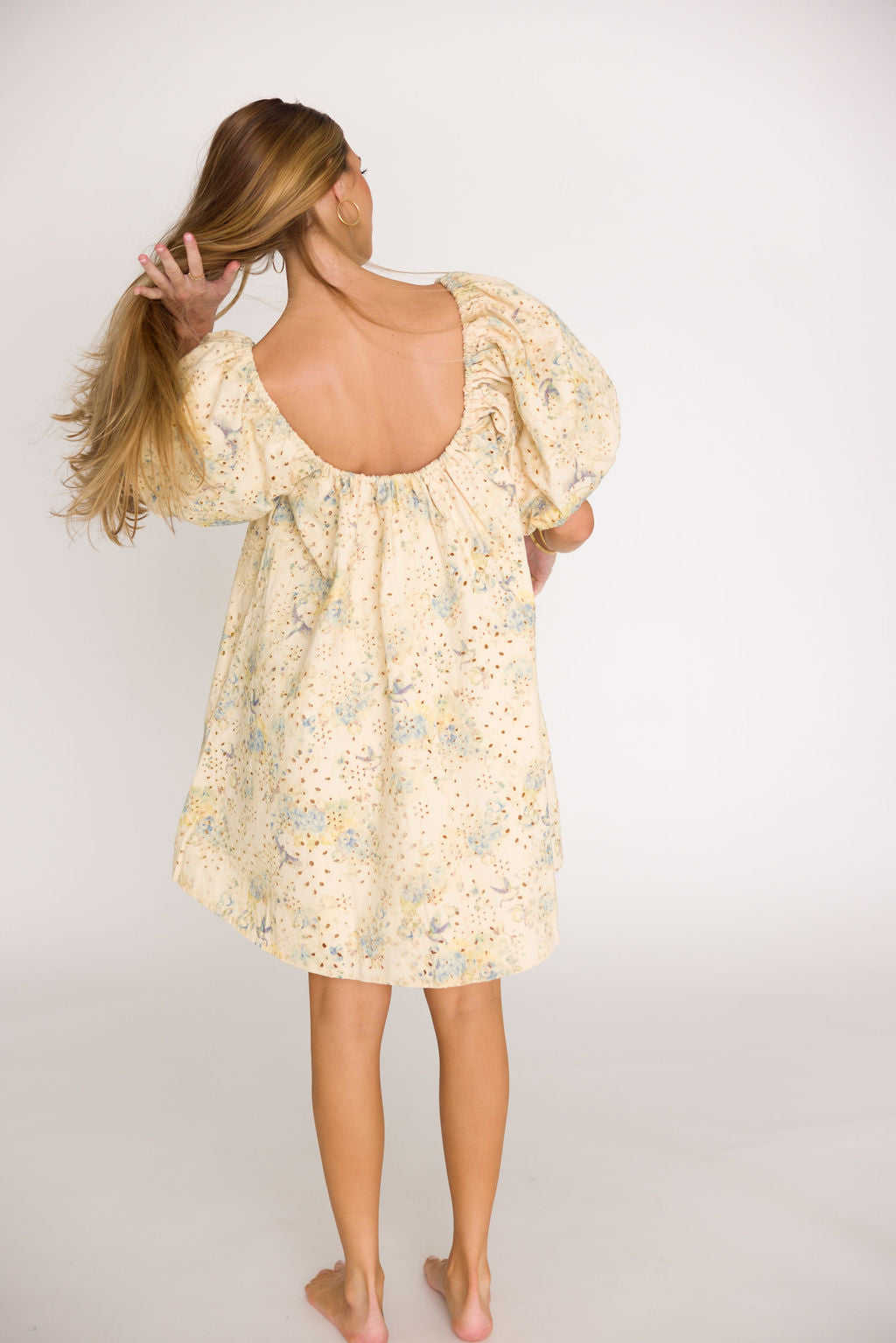 Jennie Floral Print Babydoll Mini Dress - Blue | Summer Casual Dress for Women | Perfect for Beach, Party & Date Night