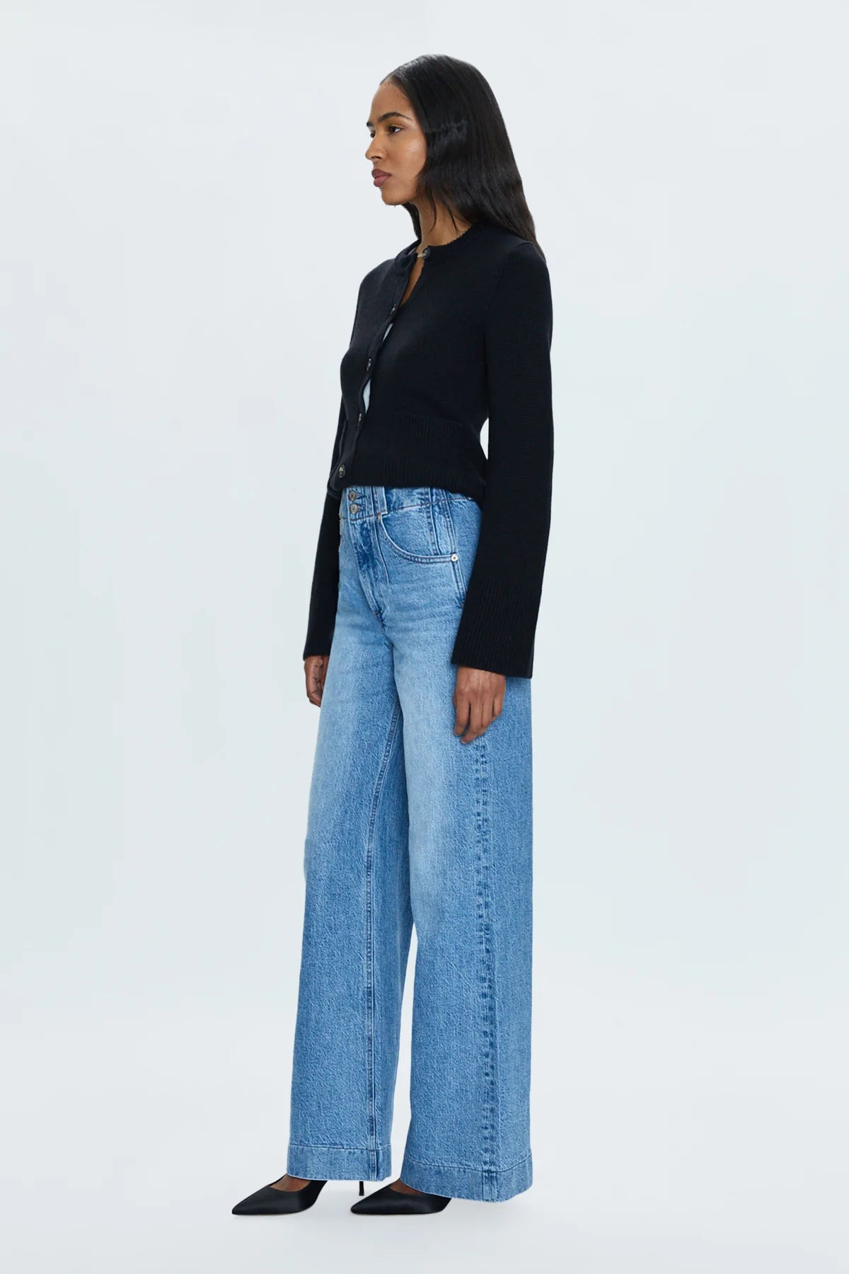Lana Double Button in Gallery - Elegant Women's Blouse for Office & Casual Wear | Perfect for Work, Dates & Social Events
