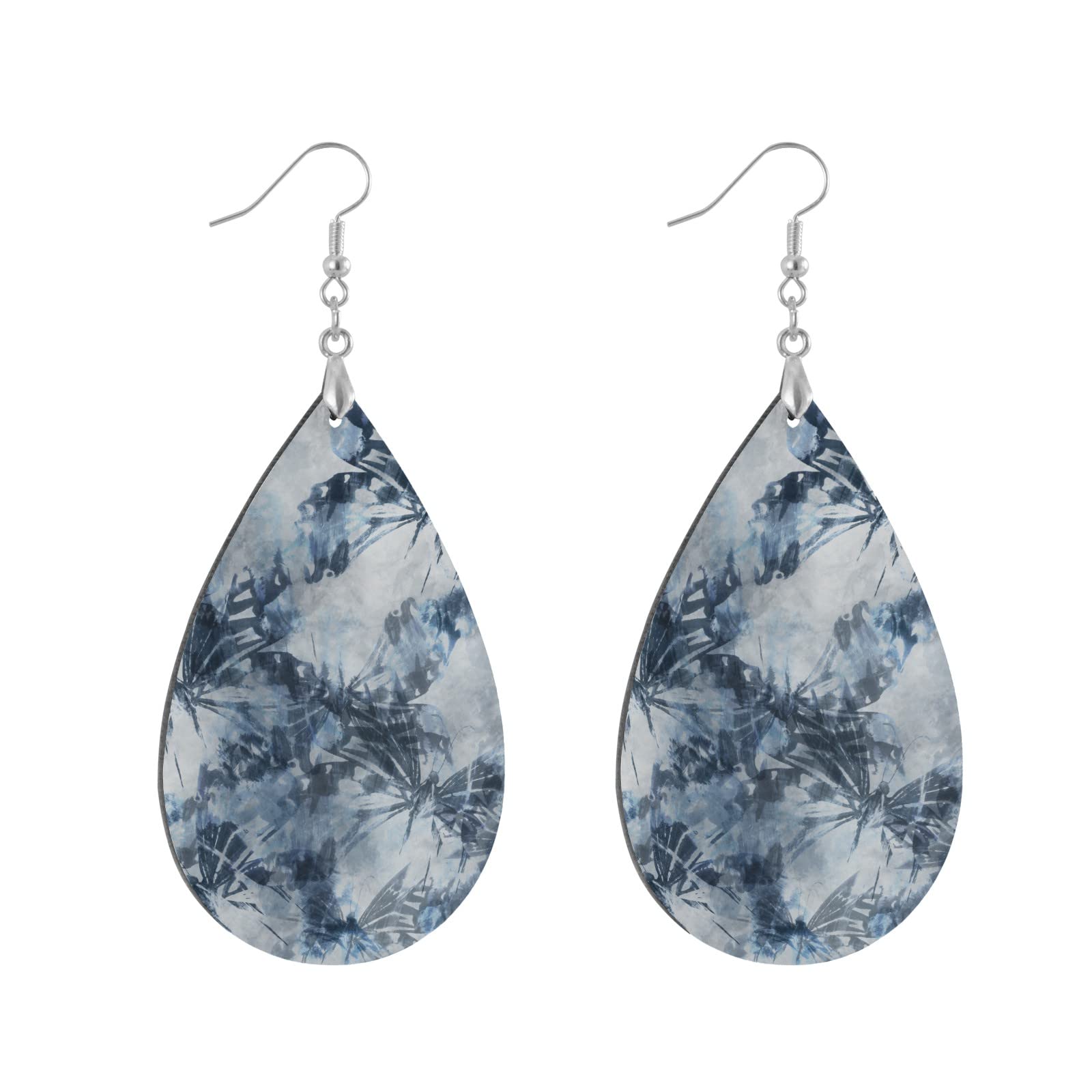 Stylish Lightweight Wooden Drop Leaf Earrings for Women - Colorful Abstract Dangle Earrings | Perfect for Casual Wear, Parties & Gift Giving
