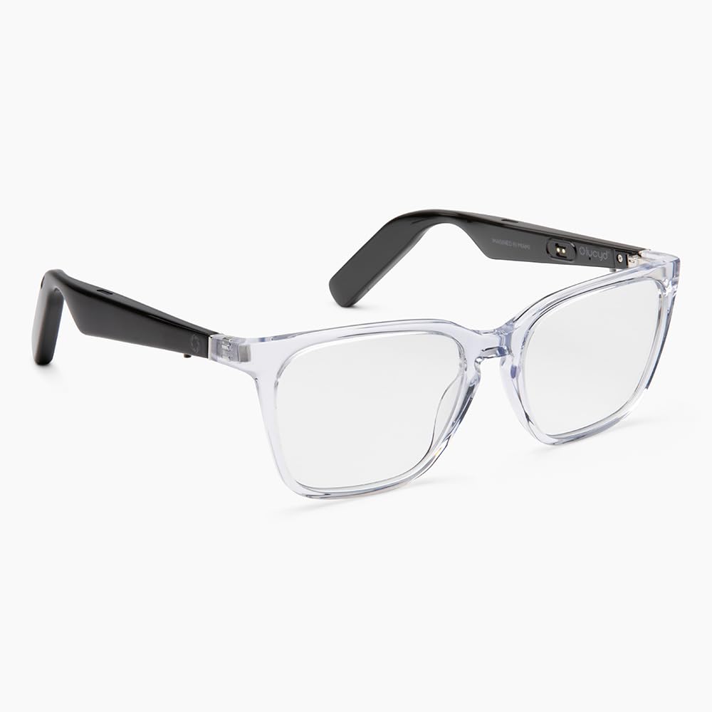 Lucyd Bluetooth Audio Glasses for Men & Women – Smart Sunglasses with Blue Light Protection, Open Ear Design, Noise Cancelling Wireless Mic & Quadrasonic Speakers | Voice Assistant Compatible (Eclipse XL) – Perfect for Workouts, Commuting & Outdoor Activities