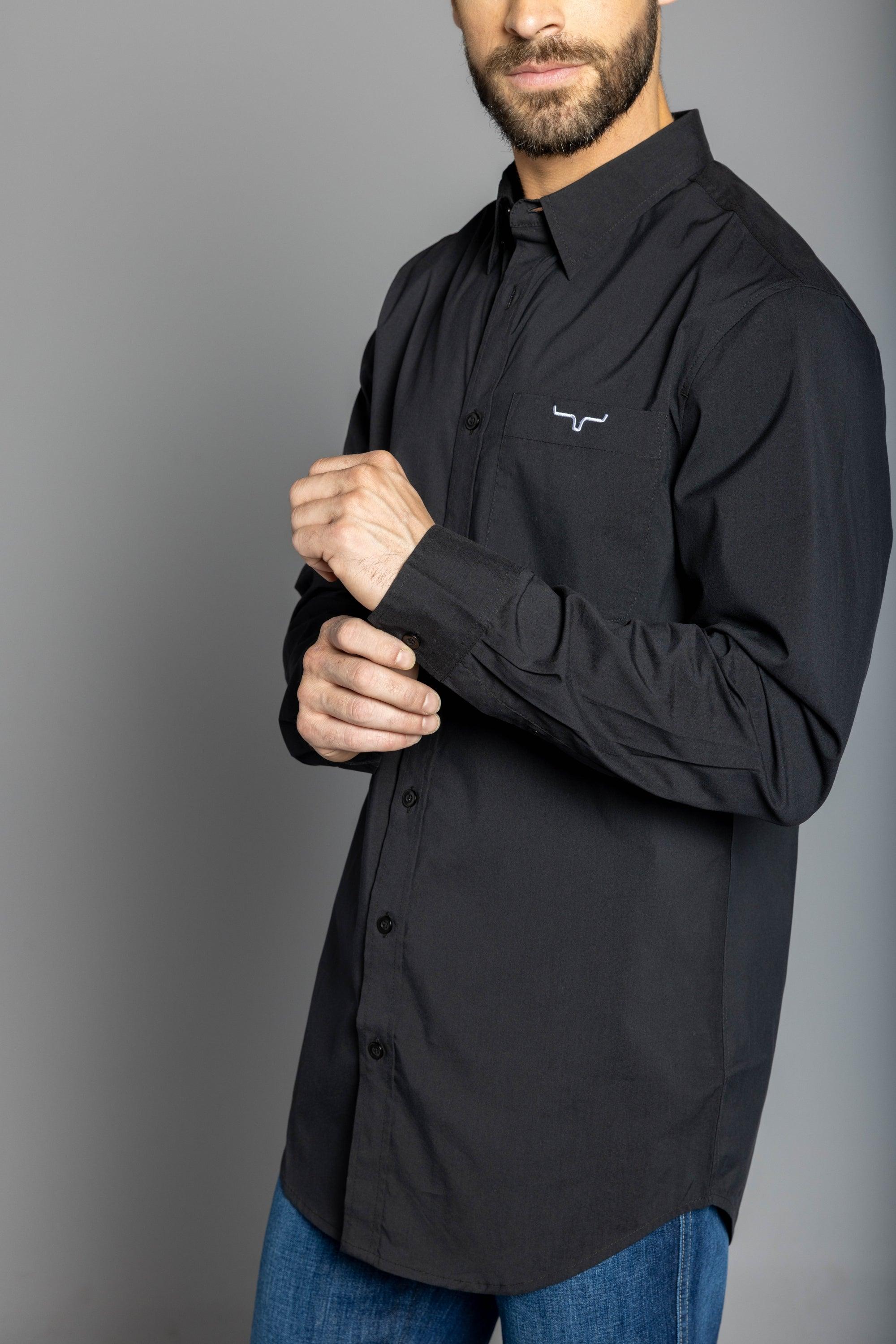 KR Team Dress Shirt for Men - Long Sleeve Formal Business Shirt - Perfect for Office Wear, Interviews & Professional Events