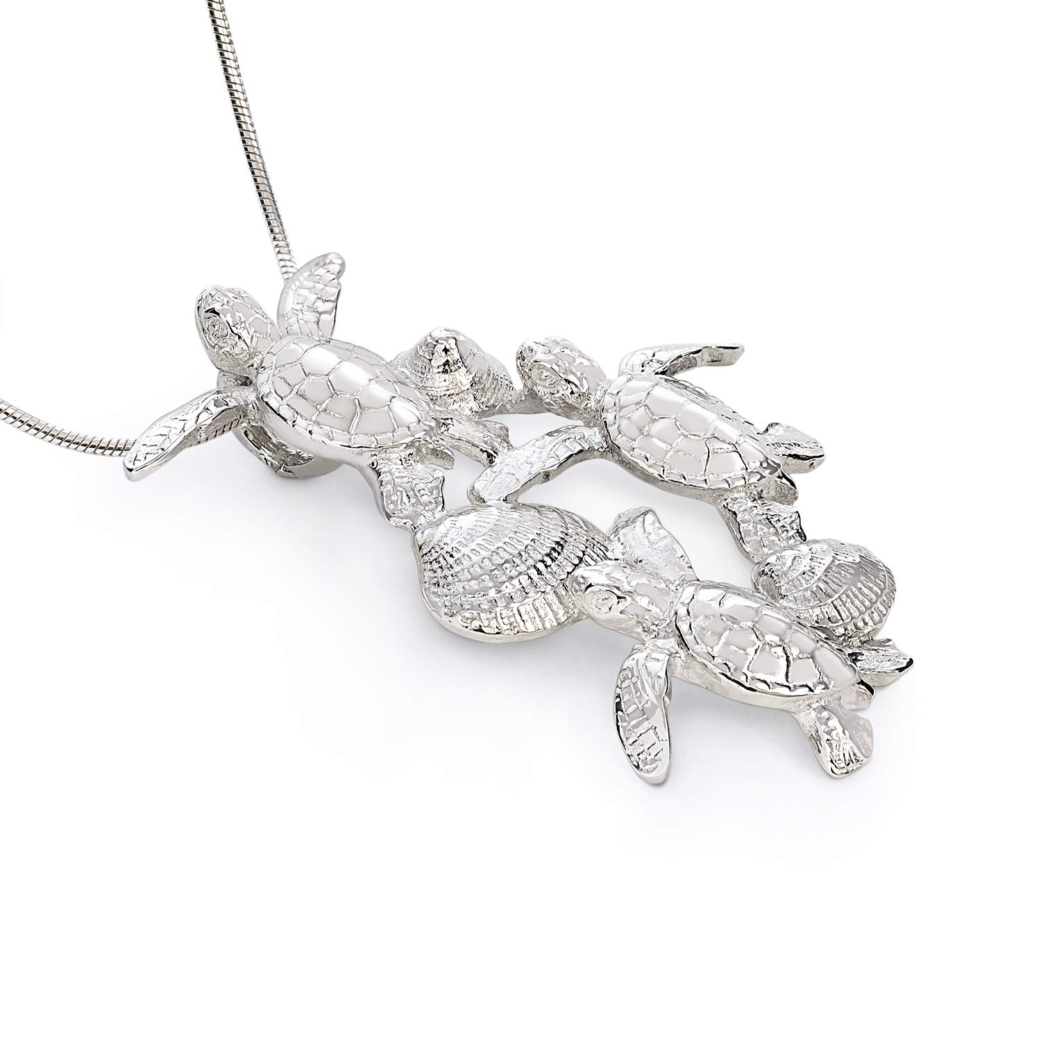 Sterling Silver Baby Sea Turtle Necklace for Women - Unique Hatchling Turtle Pendant Jewelry | Ocean-Themed Gift for Turtle Lovers | Perfect for Beach Vacations, Marine Conservation Events & Everyday Wear