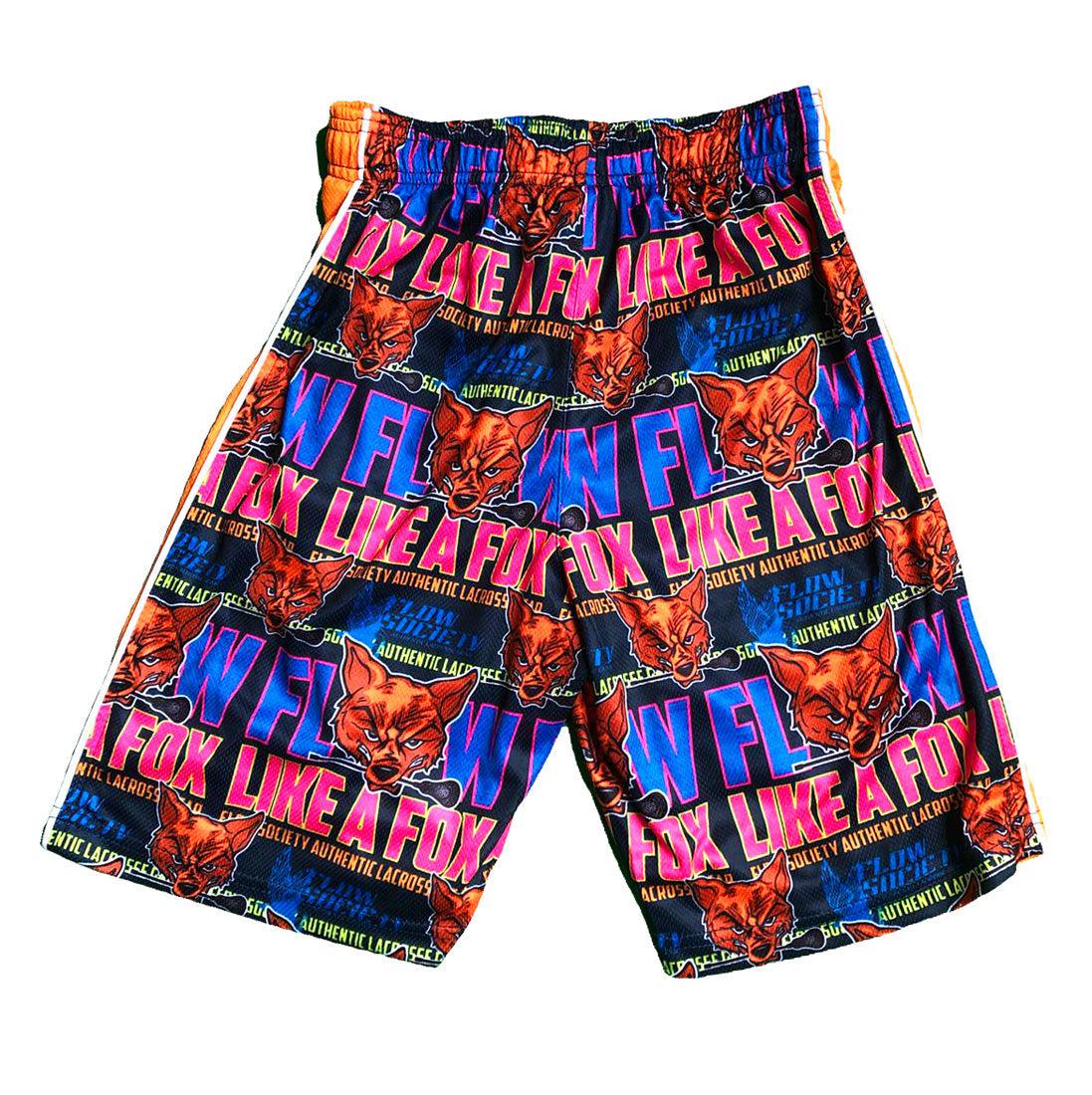 Boys' Fox Attack Graphic Print Shorts - Trendy Casual Shorts for Kids, Perfect for Playdates, Summer Outings & Everyday Wear
