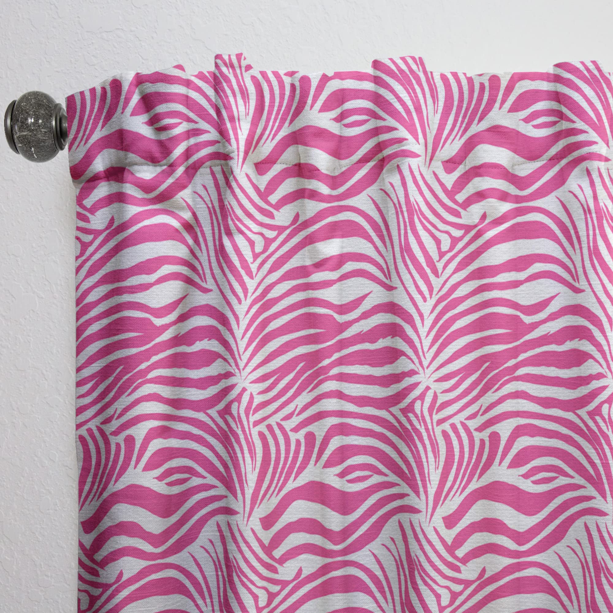 Glamour Zebra Print Blackout Curtains - Thermal Insulated Single Panel (52x63 inches) for Bedroom & Living Room - Elegant Animal Pattern Drapes for Home Decor, Privacy & Light Blocking