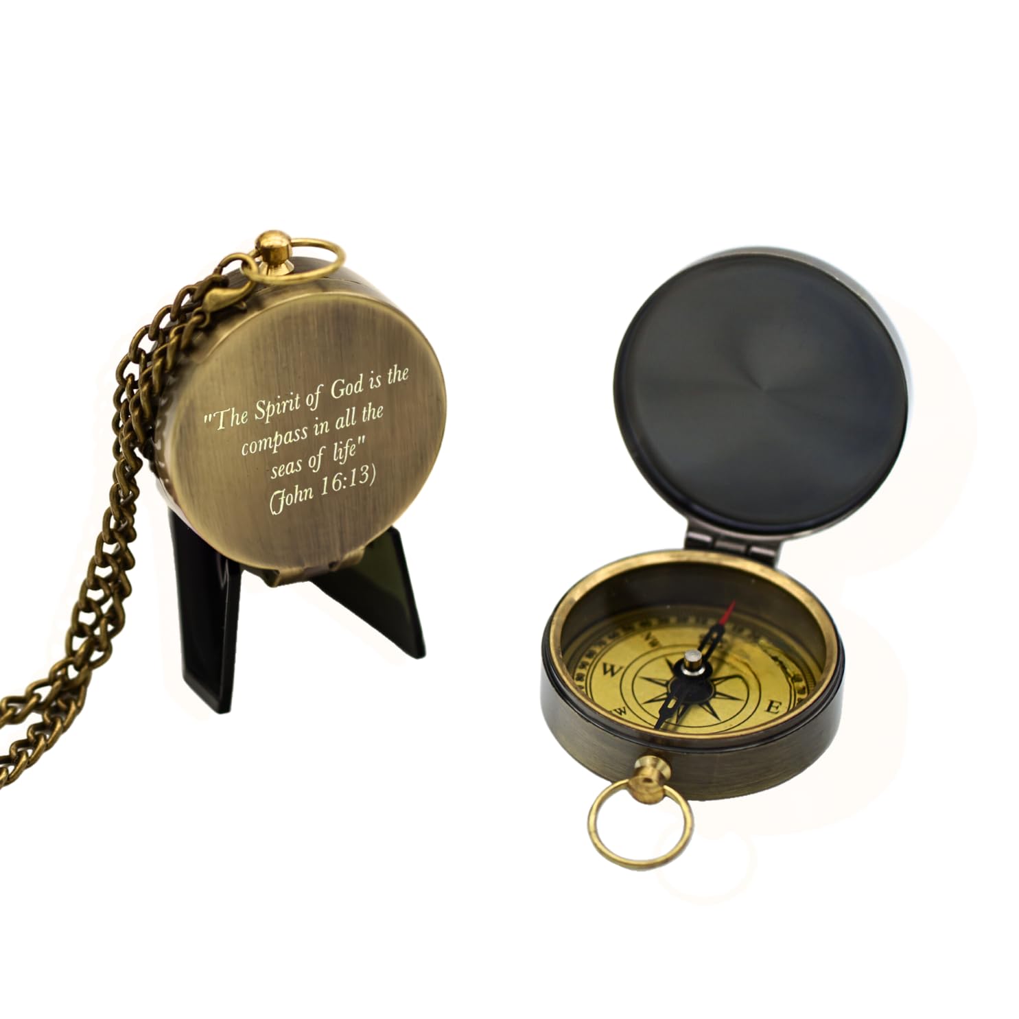 Compass Graduation Gift for Men & Boys - Religious & Inspirational Present for Him, Son or Grandson - Perfect for College, High School & Military Graduation Ceremonies