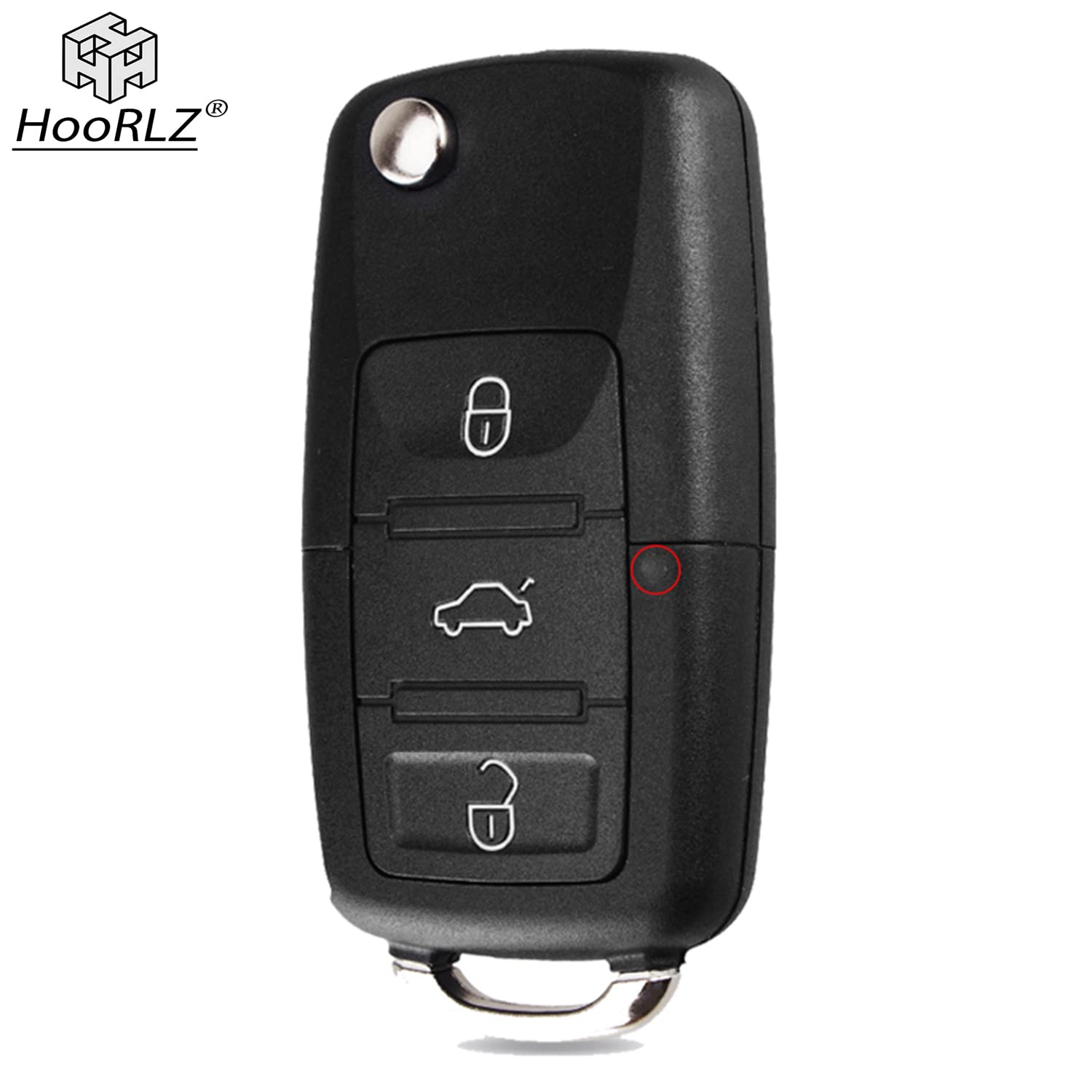 Volkswagen Key Fob Cover Replacement - 3 Button Remote Key Case Shell Compatible with VW Golf, Polo, Passat, Jetta, Bora, Seat Leon, Toledo & Skoda Octavia (Without Blade) - Durable Protection for Car Keys
