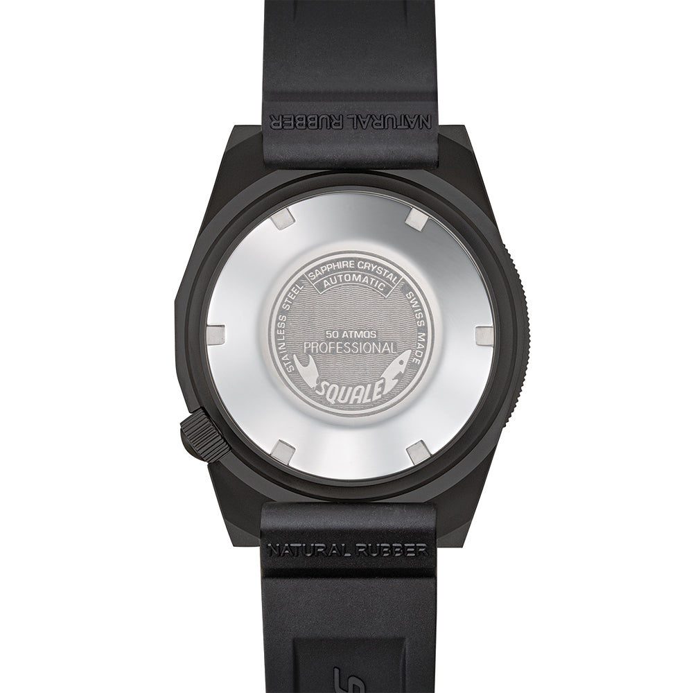 42mm Black PVD Watch with Durable Rubber Strap - Perfect for Outdoor Sports, Fitness & Casual Wear