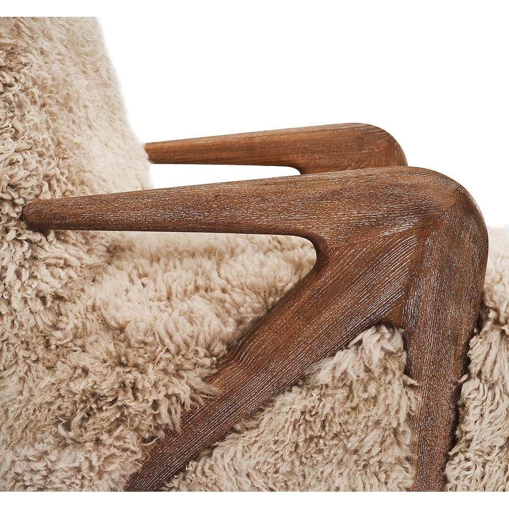 Angelica Lounge Chair - Modern Taupe Upholstered Accent Chair for Living Room, Bedroom, or Office - Comfortable Reading Chair with Soft Fabric and Sturdy Wooden Legs - Perfect for Relaxing, Napping, or Decorating Your Space