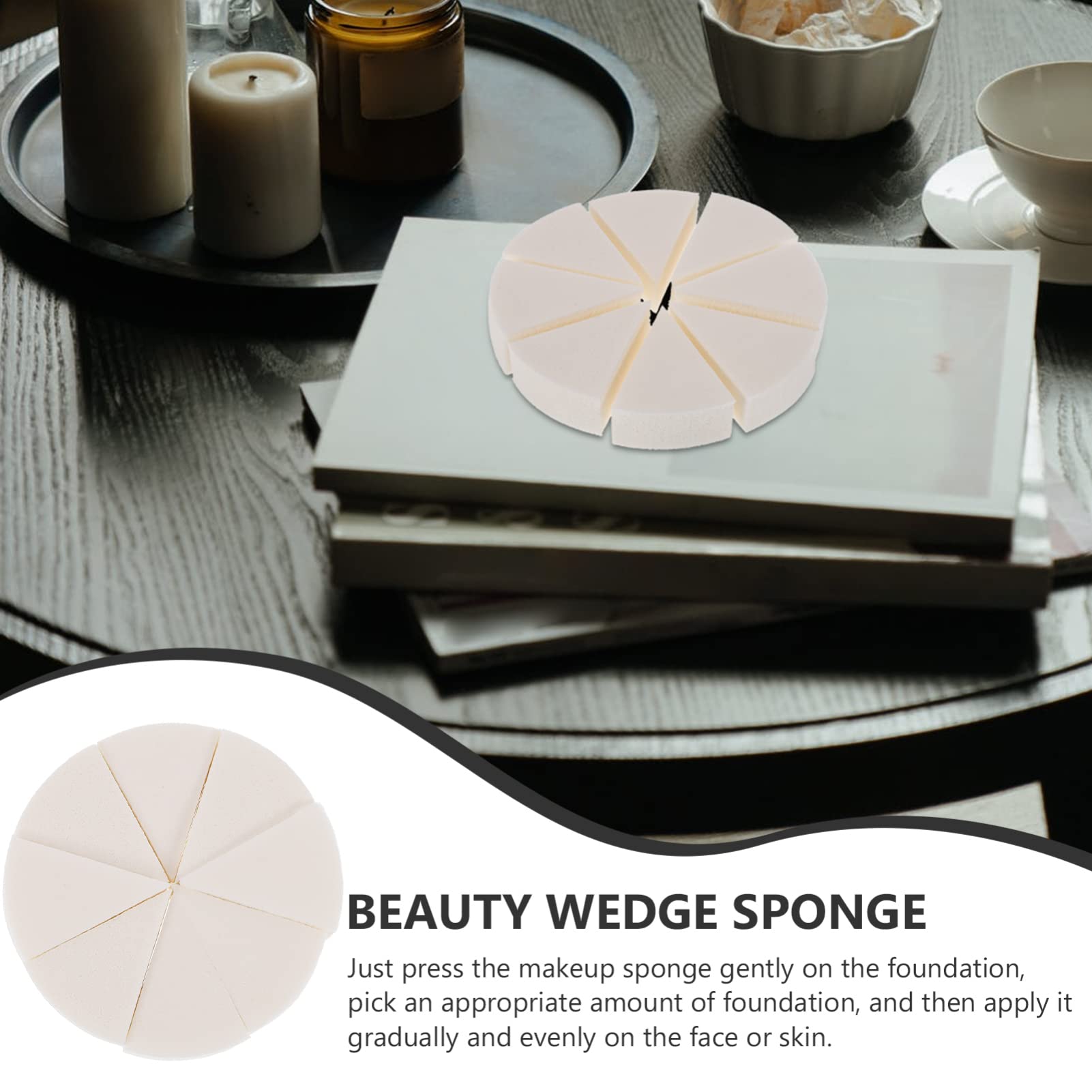 Beaupretty 6 Pack Latex Makeup Sponges Set - Foundation Blender Sponge, Cosmetic Wedge Sponges for Flawless Makeup Application - Perfect for Liquid, Cream & Powder Makeup Blending (Home & Professional Use)