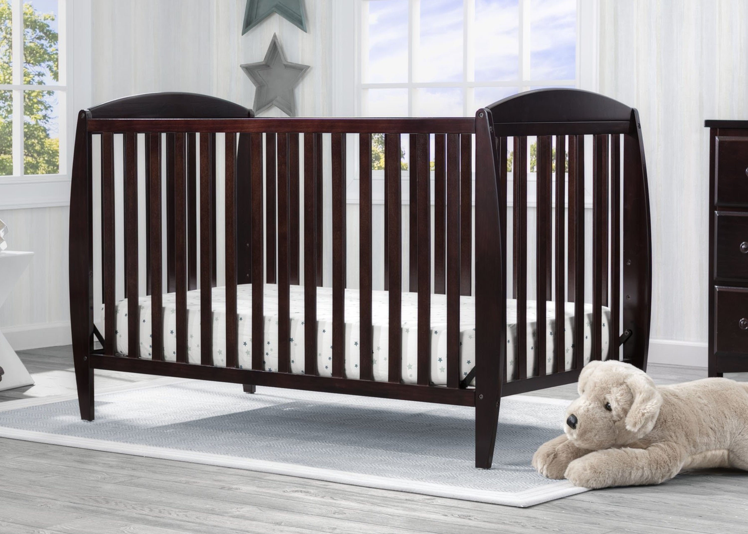 Taylor 4-in-1 Convertible Baby Crib - Converts to Toddler Bed, Daybed & Full-Size Bed | Modern Nursery Furniture for Newborns & Growing Kids | Perfect for Small Spaces & Shared Rooms