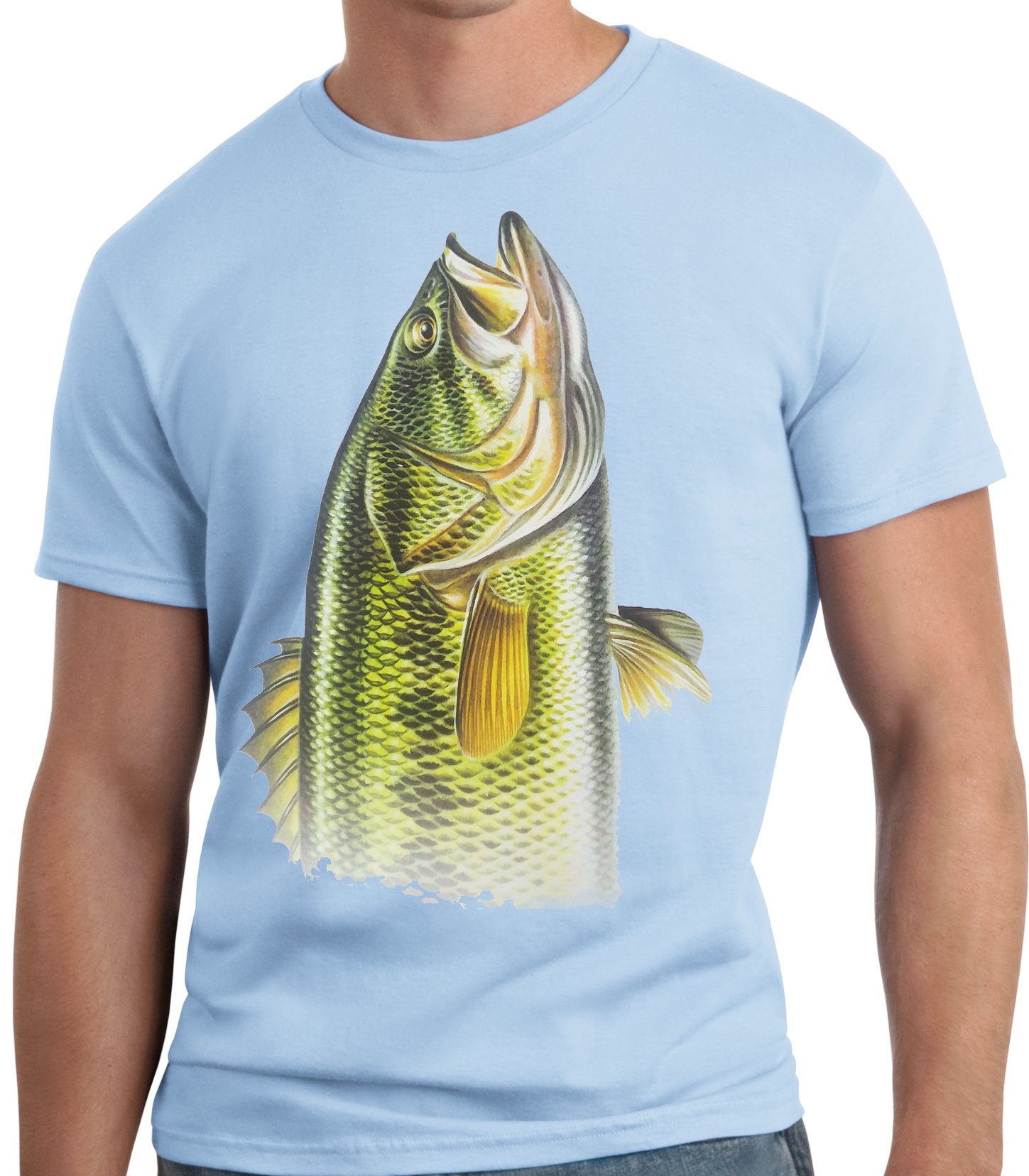 Big and Tall King Size Bass Print T-Shirt for Men - Comfortable Oversized Graphic Tee for Casual Wear, Concerts & Street Style