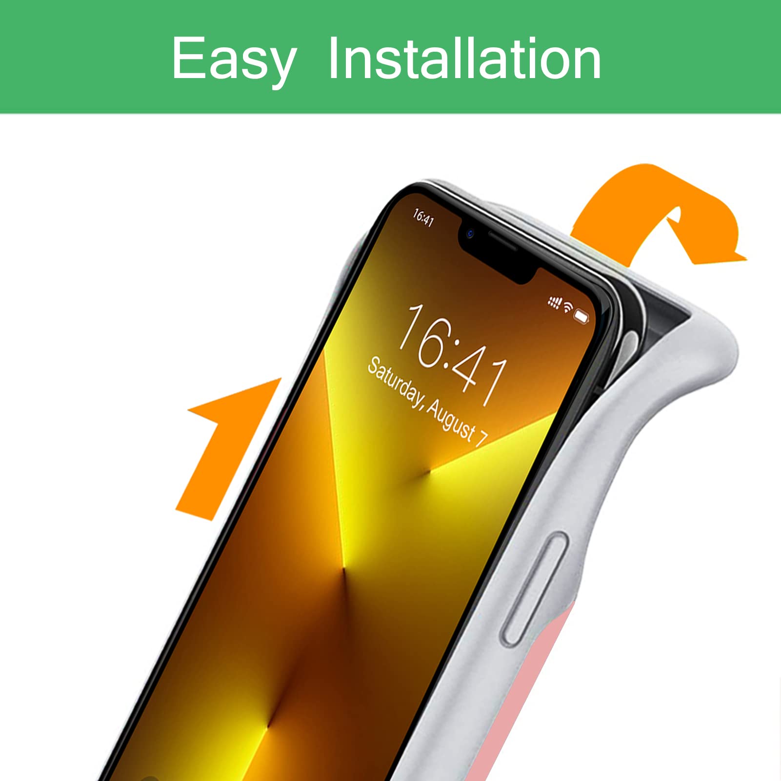 8500mAh Rechargeable Battery Case for iPhone 13 Pro Max (6.7 inch) - Portable Charging Case with Carplay Support | Extended Battery Pack & Protective Cover | Rose Gold | Perfect for Travel, Work & Outdoor Activities