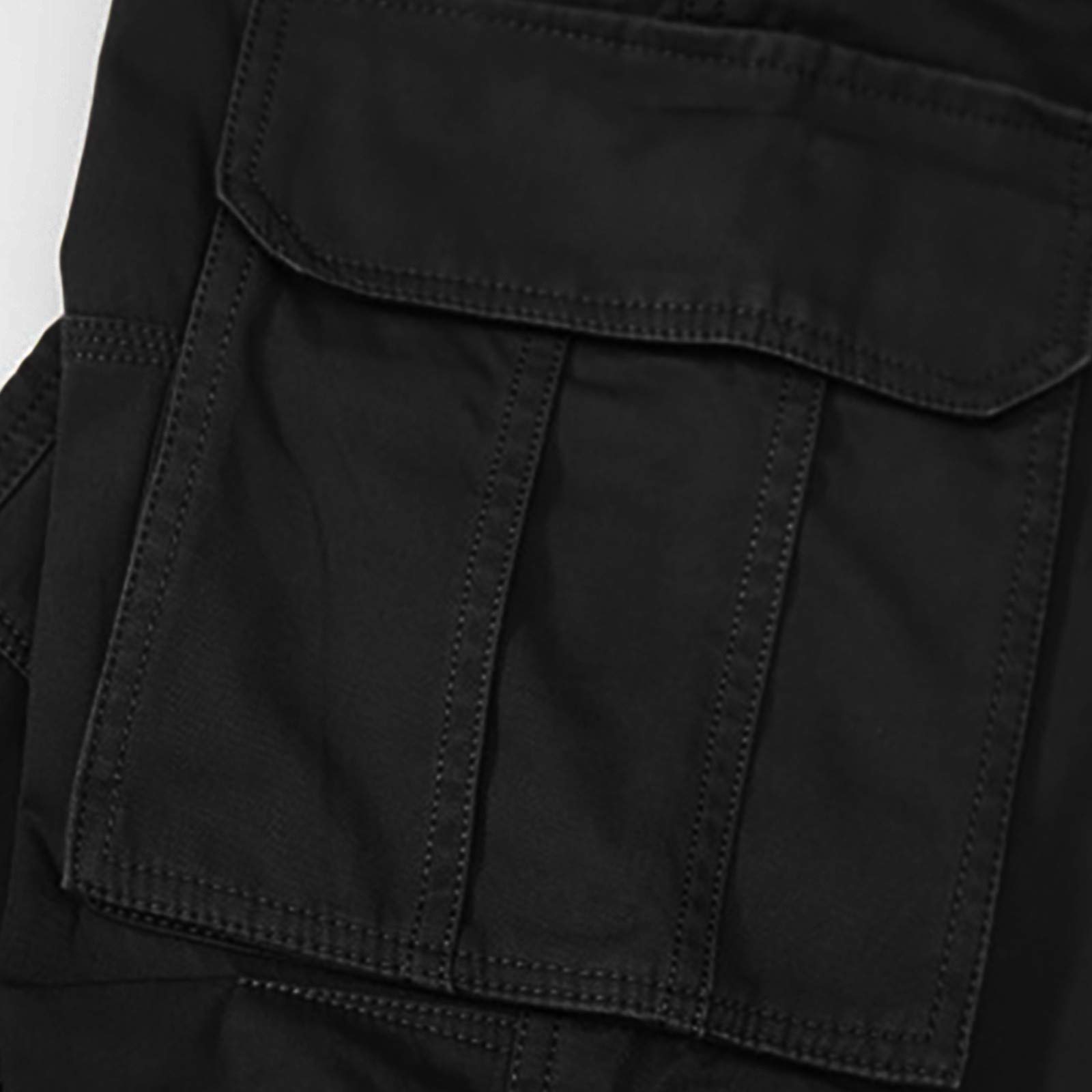 Men's Cargo Pants - 6 Pocket Tactical Combat Work Pants | Durable Workwear Trousers for Outdoor, Hiking & Construction | Black