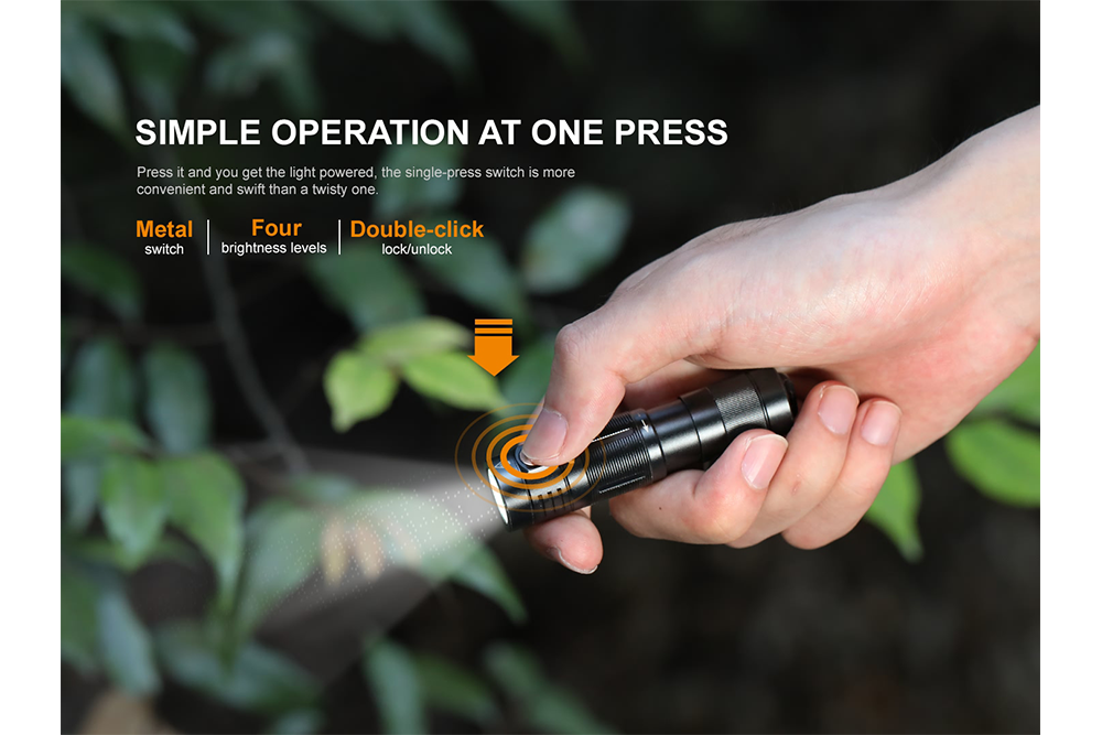 Fenix E09R Rechargeable Flashlight 600 Lumens - Compact High Output LED Torch for Camping, Hiking & Emergency Use