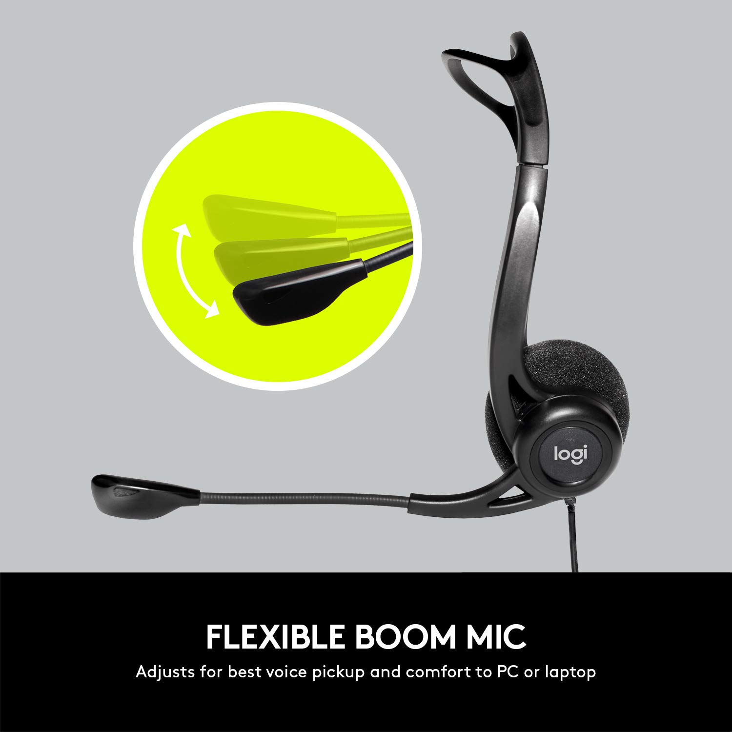 Logitech OEM PC 960 USB Stereo Headset - Noise Cancelling Gaming Headphones with Mic for PC, Laptop, PS4, Xbox - Perfect for Online Meetings, Gaming & Music