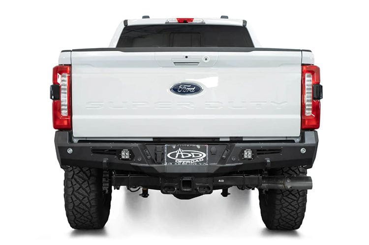2023-2025 Ford F450 Super Duty Bomber Rear Bumper with Sensor Cutouts | Heavy-Duty Truck Bumper | Off-Road Protection & Towing Accessory | Perfect for Work Trucks & Adventure Vehicles
