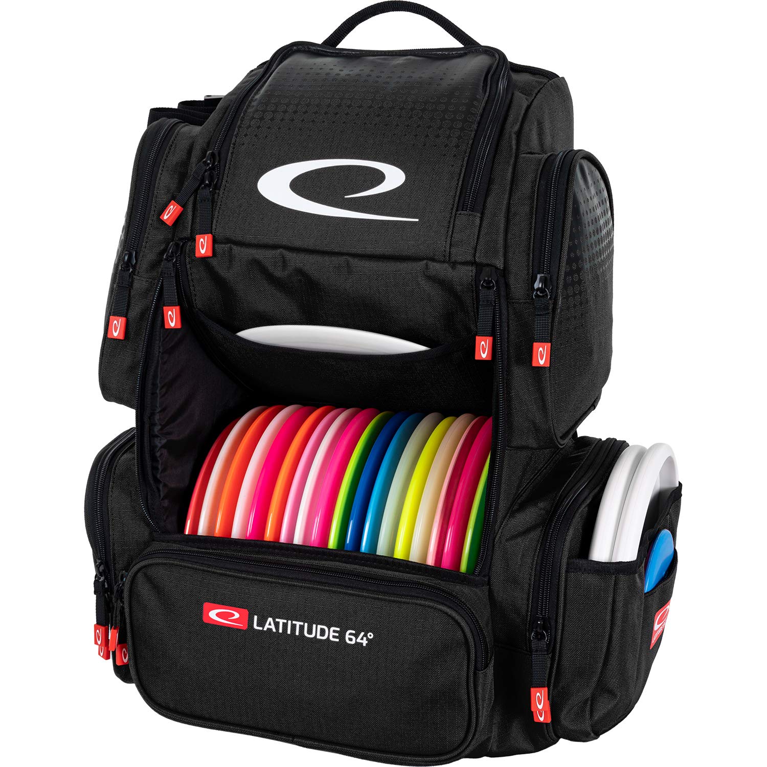 Latitude 64 Luxury E4 Disc Golf Backpack - 20+ Disc Capacity, Multiple Storage Pockets & Water Bottle Holder | Perfect for Tournament Play & Outdoor Disc Golf Adventures