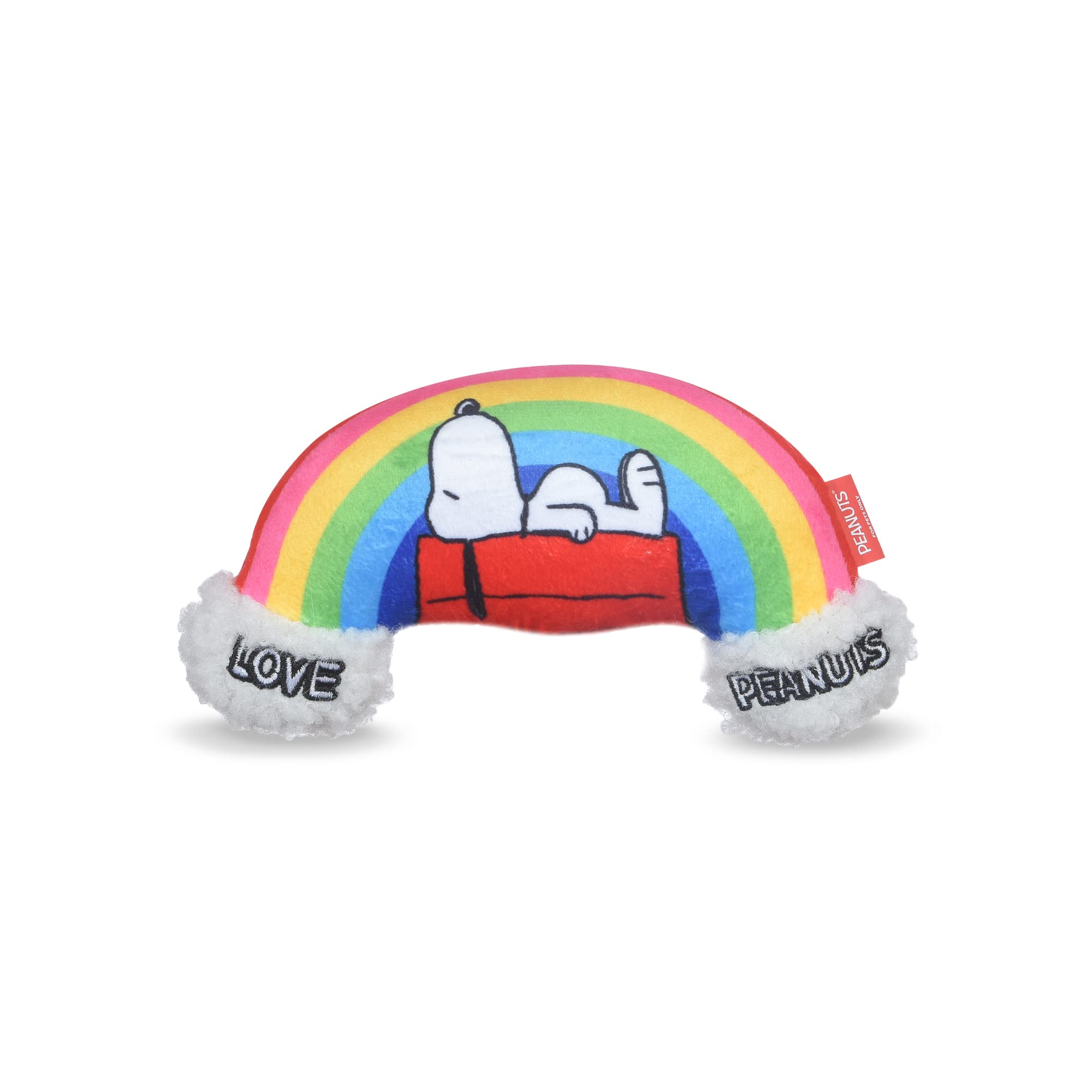 Peanuts Rainbow Love Squeaky Dog Toys - Cute Snoopy & Woodstock Plush Chew Toys for Small & Medium Dogs | Fun Interactive Pet Toys for Playtime, Training & Gifts