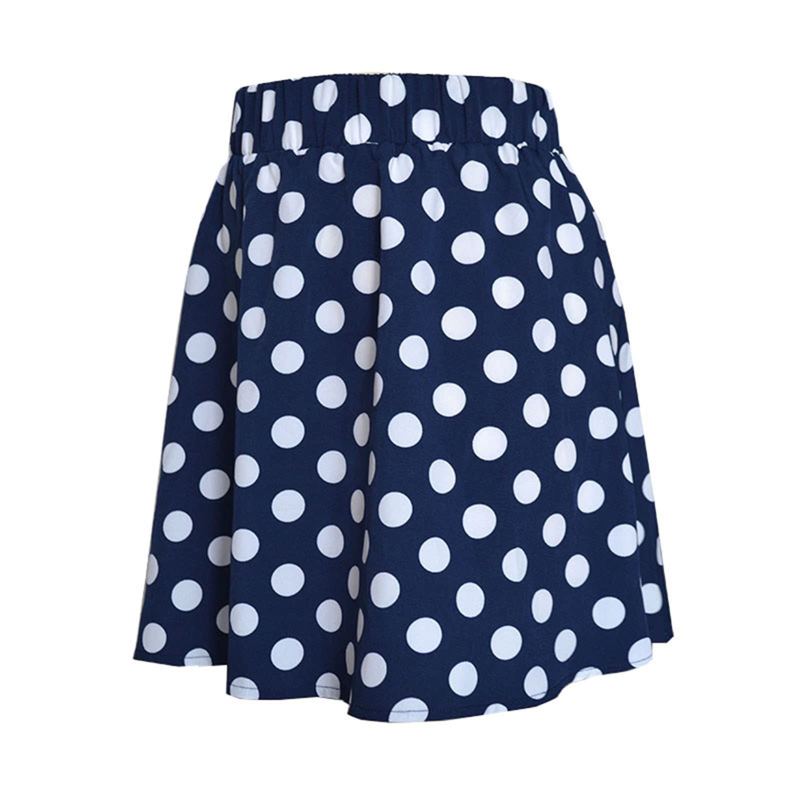 Women's Summer Dress - Cute Polka Dot High Waist Flared Ruffle Skirt | Floral Beach Swing Mini Dress | Perfect for Beach Vacations, Date Nights & Summer Outings