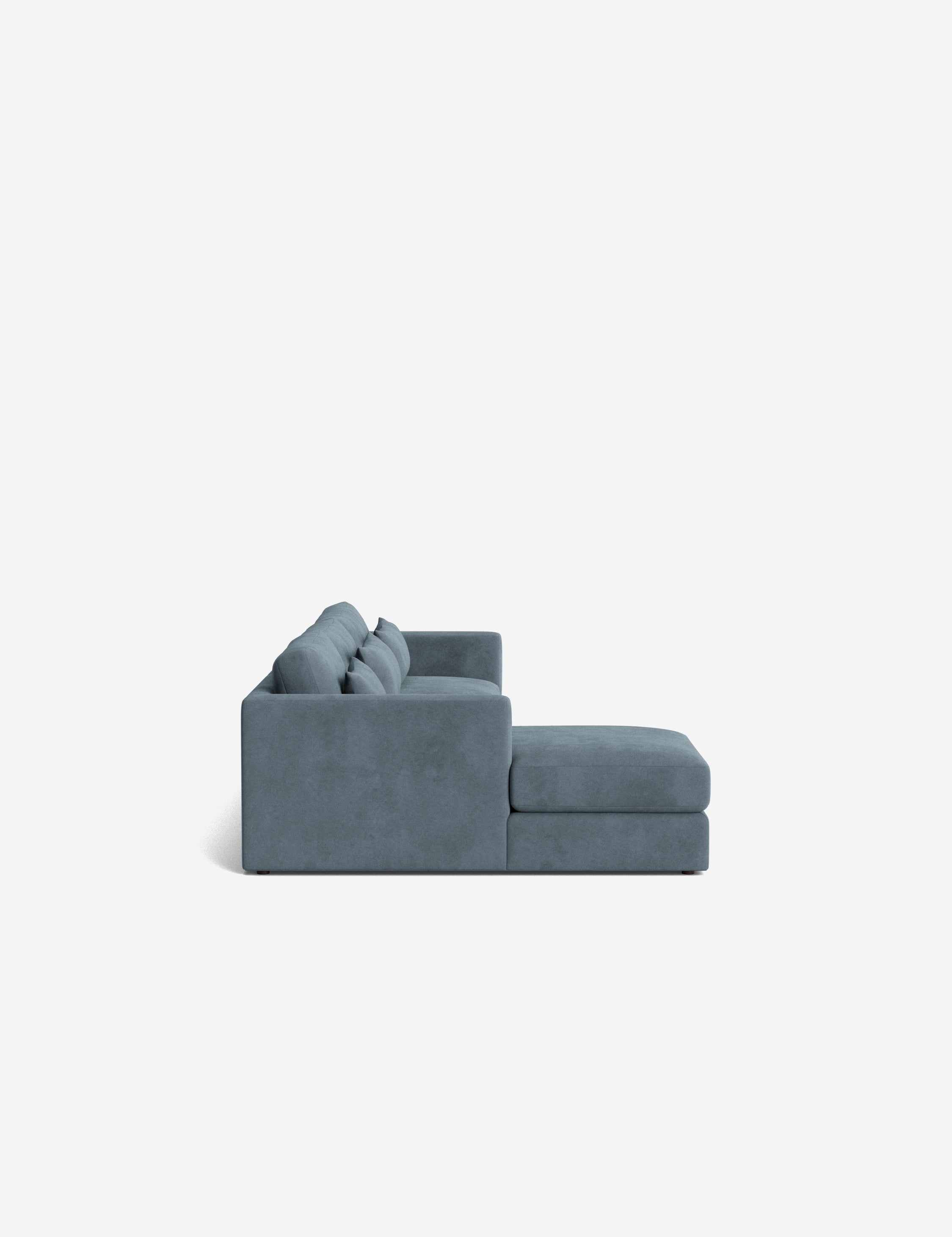 Durham Chaise Sectional Sofa - Modern L-Shaped Couch with Chaise Lounge | Comfortable Fabric Upholstery for Living Room, Family Room & Home Theater
