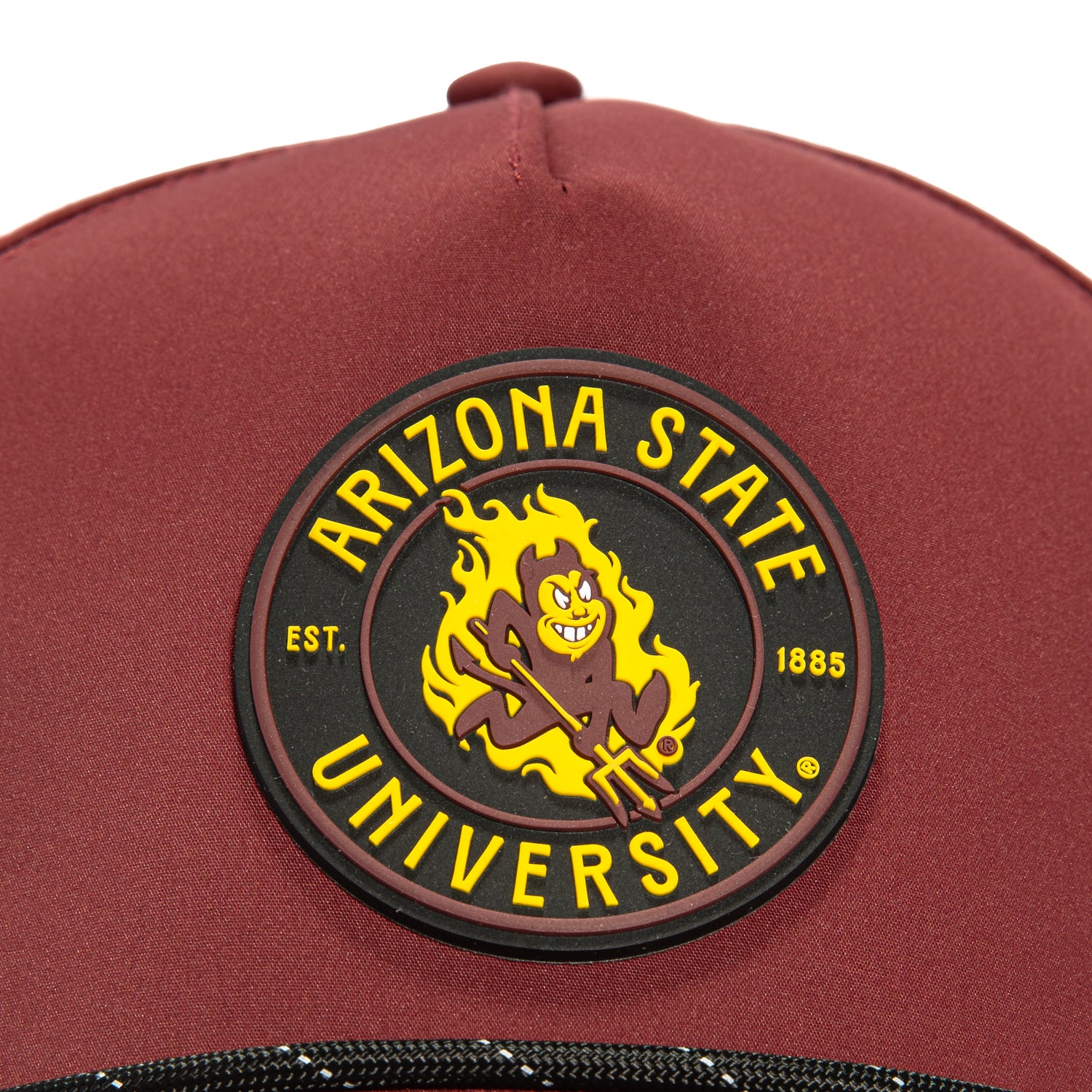 Branded Bills Arizona State University Sparky Rope Snapback Curved Hat - Maroon Sun Devils Cap for Men & Women - Perfect for Game Day, Tailgating & College Fan Gear
