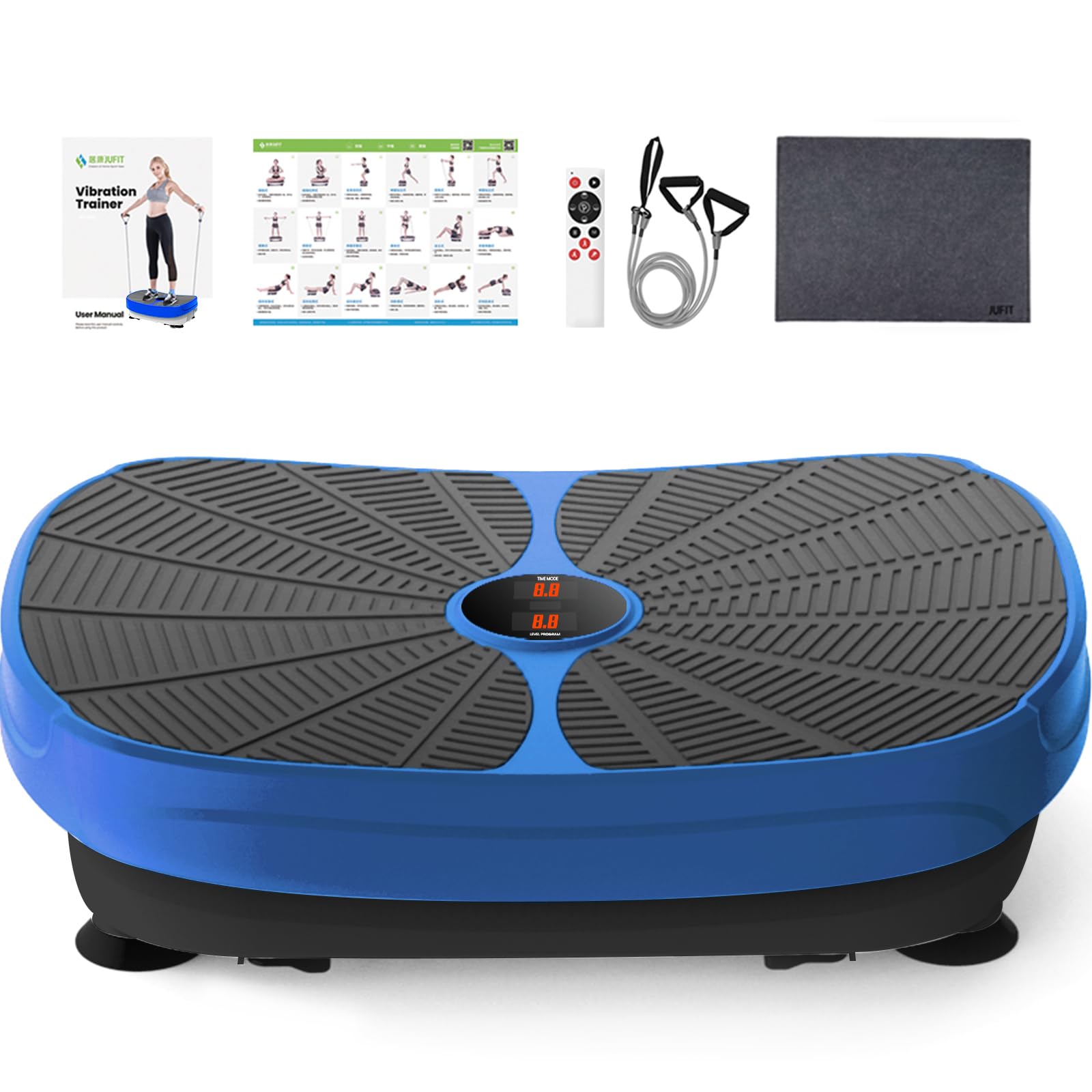 Best Vibration Plate Exercise Machine for Full Body Workout - 330lbs Weight Capacity - Home Fitness Equipment for Toning, Weight Loss & Massage - Perfect for Home Gym, Physical Therapy & Recovery