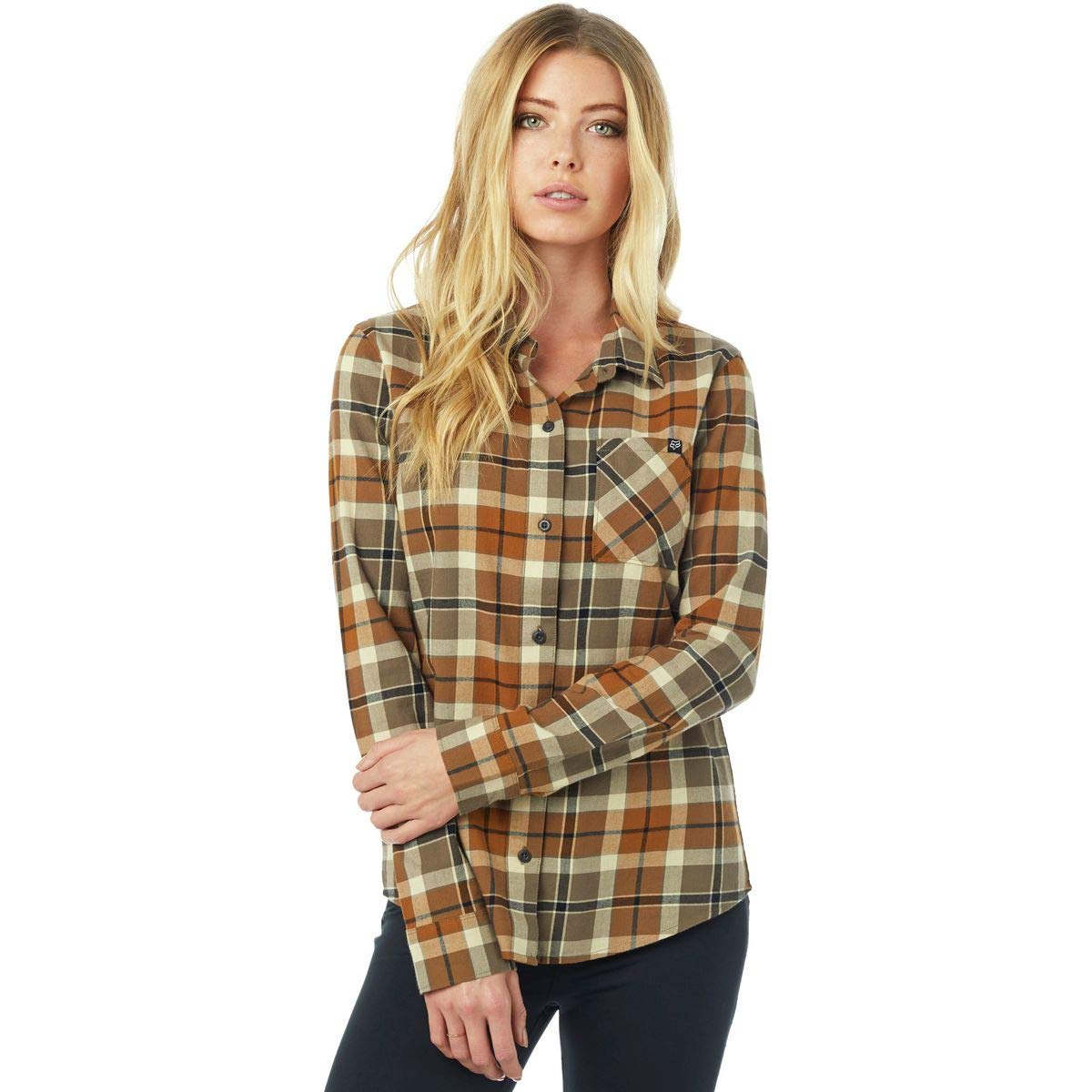 Fox Women's Big Air Flannel Shirt - Soft & Cozy Plaid Button-Up for Fall & Winter - Perfect for Outdoor Adventures, Camping & Casual Wear