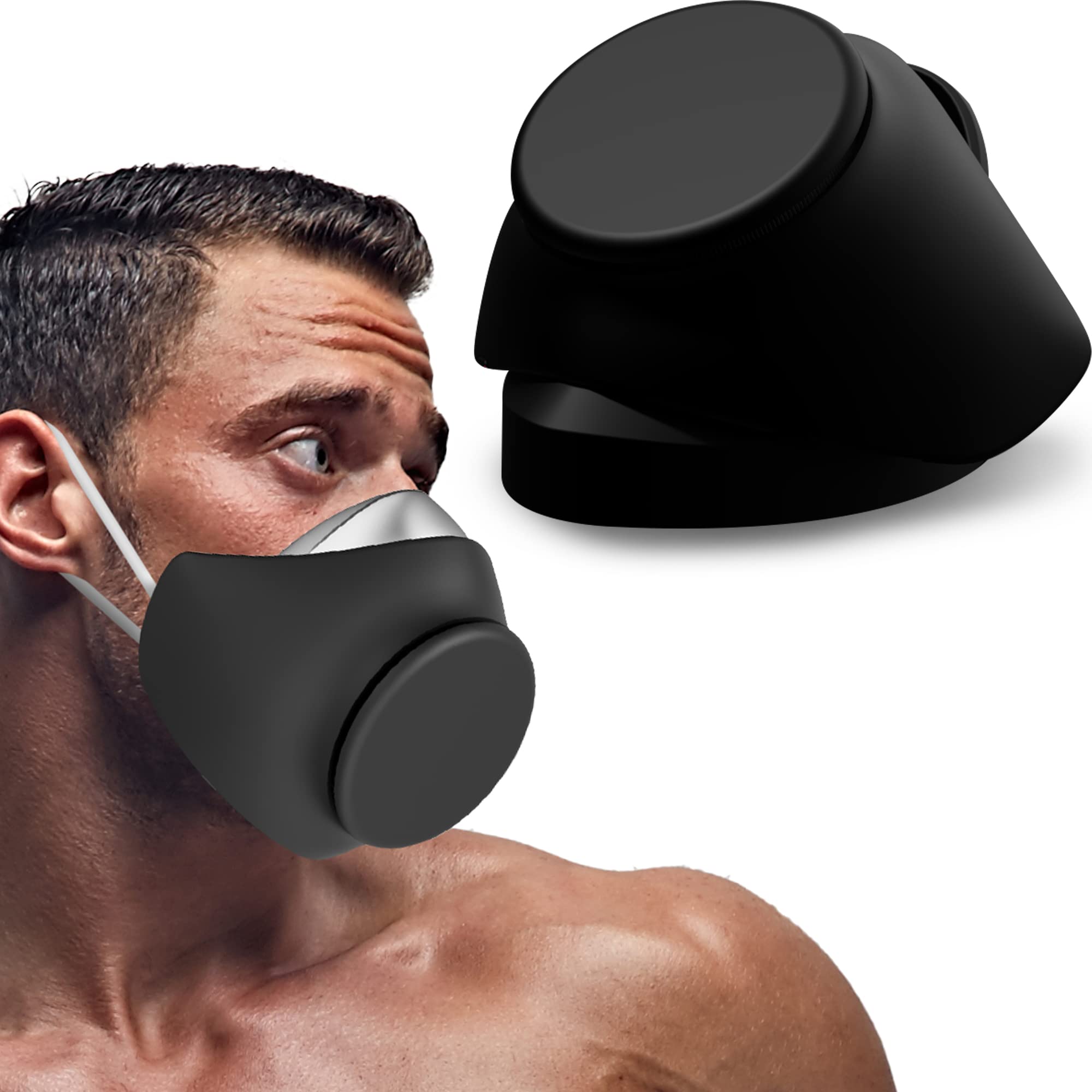 CALAB Aero Breath FE Version FDA Approved Wearable Air Purifier Mask - Electric Face Mask for Spray Painting, Chemical & Formaldehyde Protection - Ideal for Construction, DIY Projects & Industrial Work
