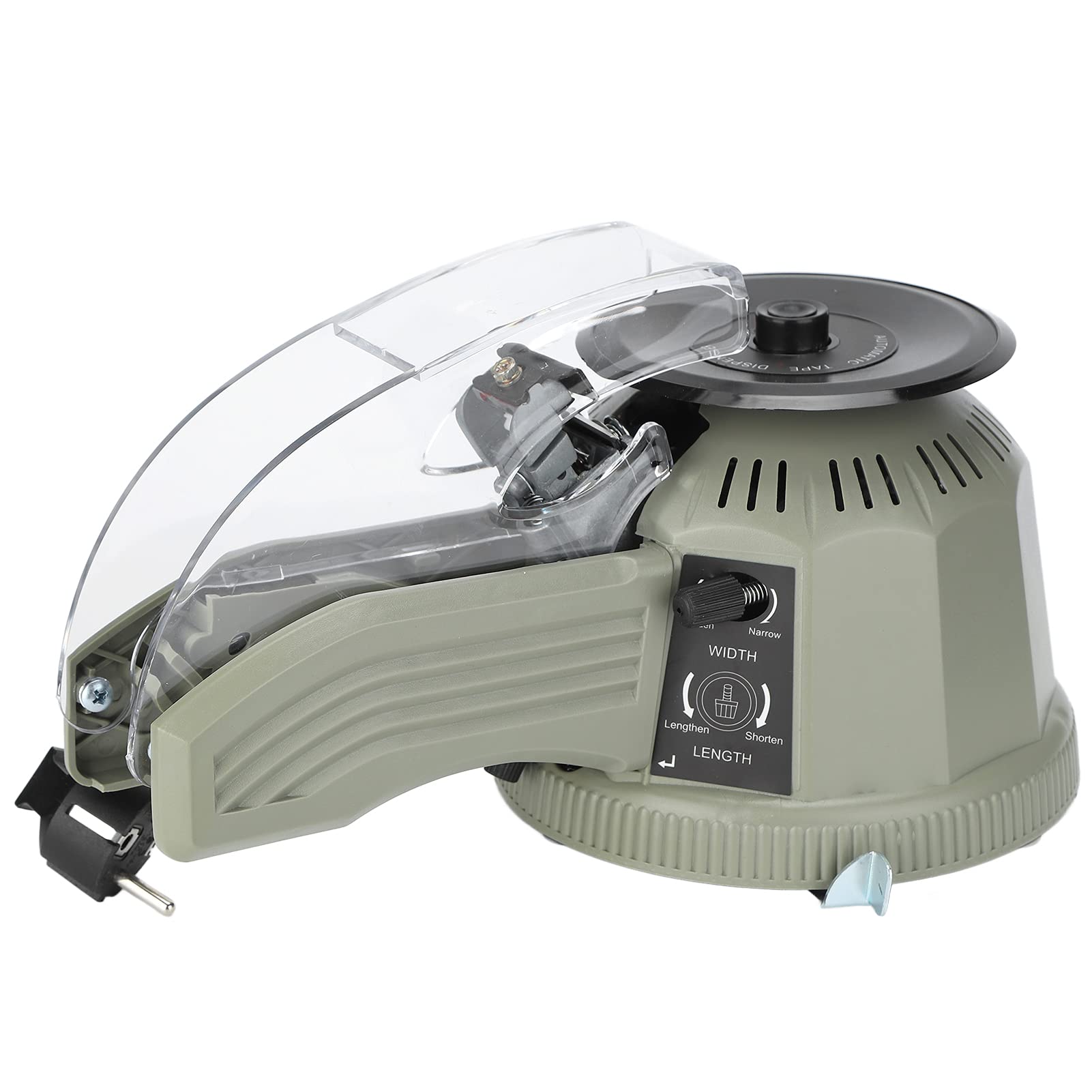 Eujgoov Zcut-2 Automatic Electric Tape Cutter - Adjustable Packing Tape Dispenser with Roller for Shipping & Packaging (US Plug) - Perfect for Warehouse, Office & E-commerce Businesses