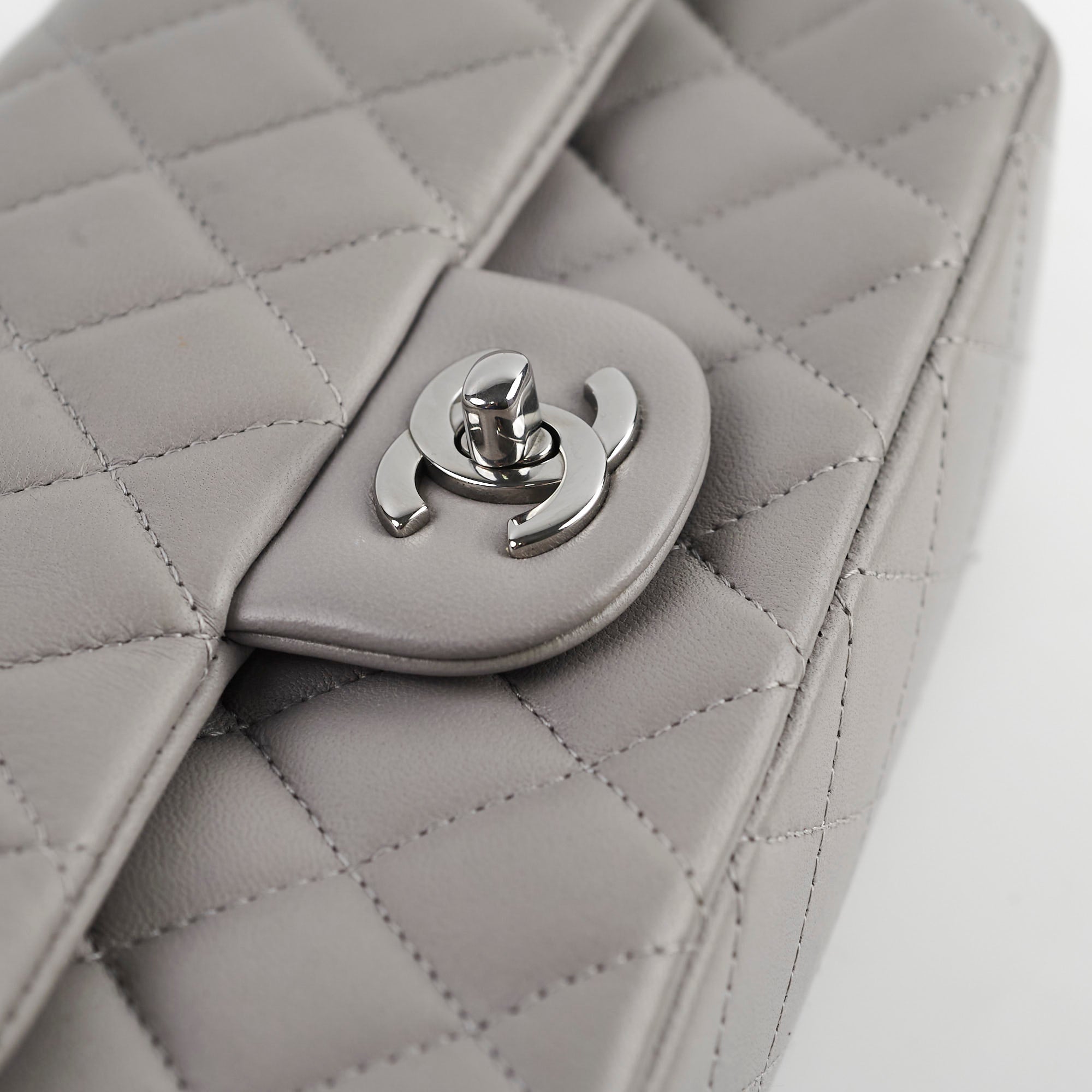 Chanel Mini Rectangle Grey Microchip Crossbody Bag - Luxury Designer Handbag for Women | Perfect for Parties, Dates & Everyday Use