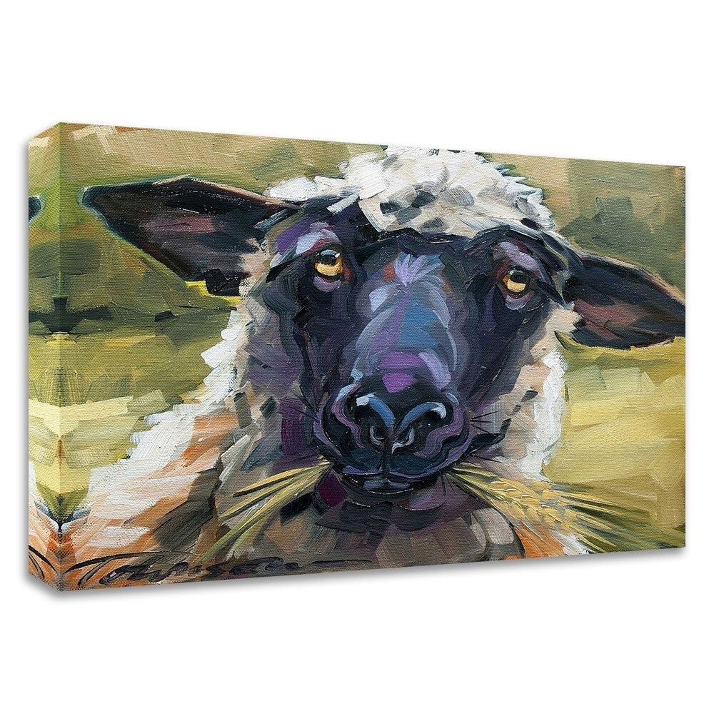 Bless Ewe by CR Townsend - Premium Canvas Wall Art Print with Hanging Hardware | Perfect for Farmhouse Decor, Nursery, or Country Home
