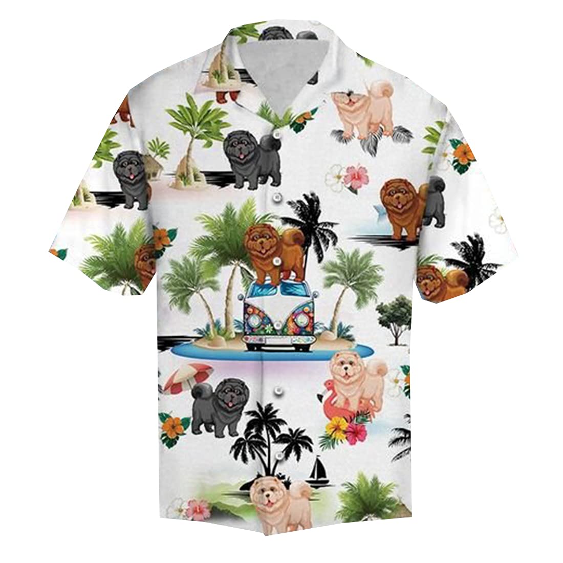 Hawaiian Shirts for Men & Women - Summer Short Sleeve Button Down Shirt Set for Vacation, Beach Party, Luau & Tropical Getaways (17 Styles)
