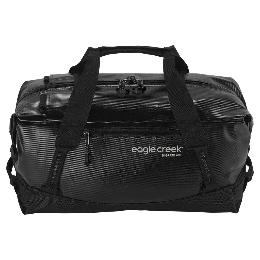 Eagle Creek Migrate 40L Ultra Tough Duffel Backpack - Waterproof Travel Bag for Men & Women | Perfect for Camping, Hiking & Airplane Carry-On | Black