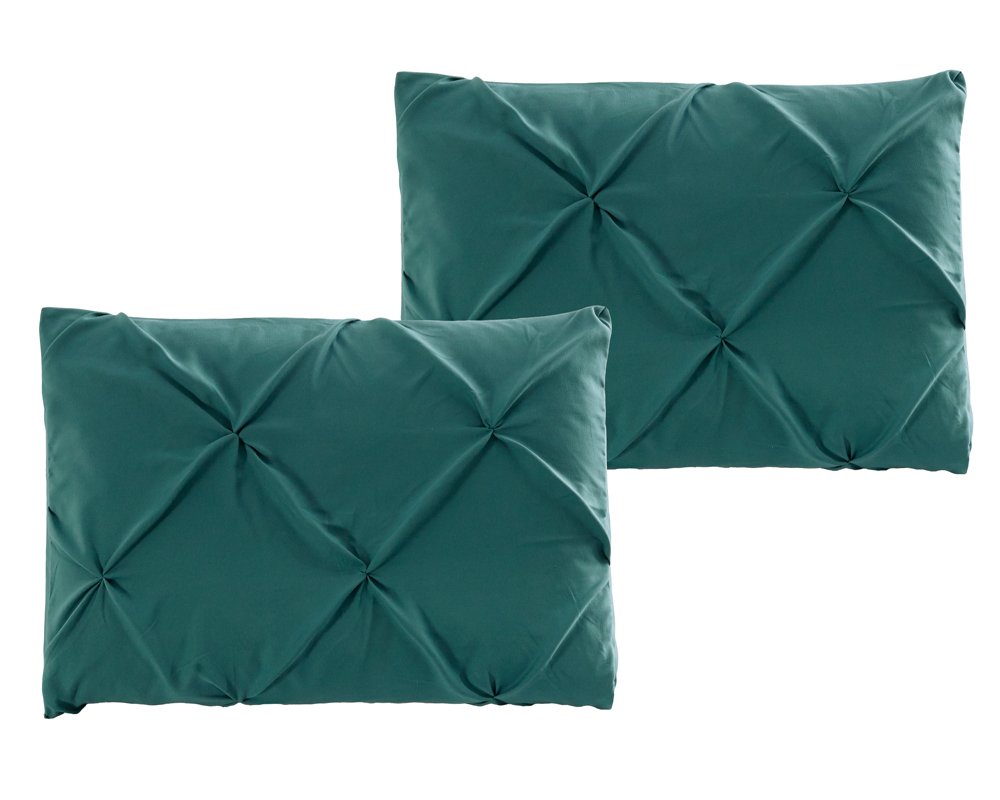 Premium Double Needle Pleated Down Alternative Comforter Set - Soft Pinch Twin XL, Oxford Teal - Lightweight & Hypoallergenic Bedding for Dorm Rooms, Guest Beds & Cozy Home Decor