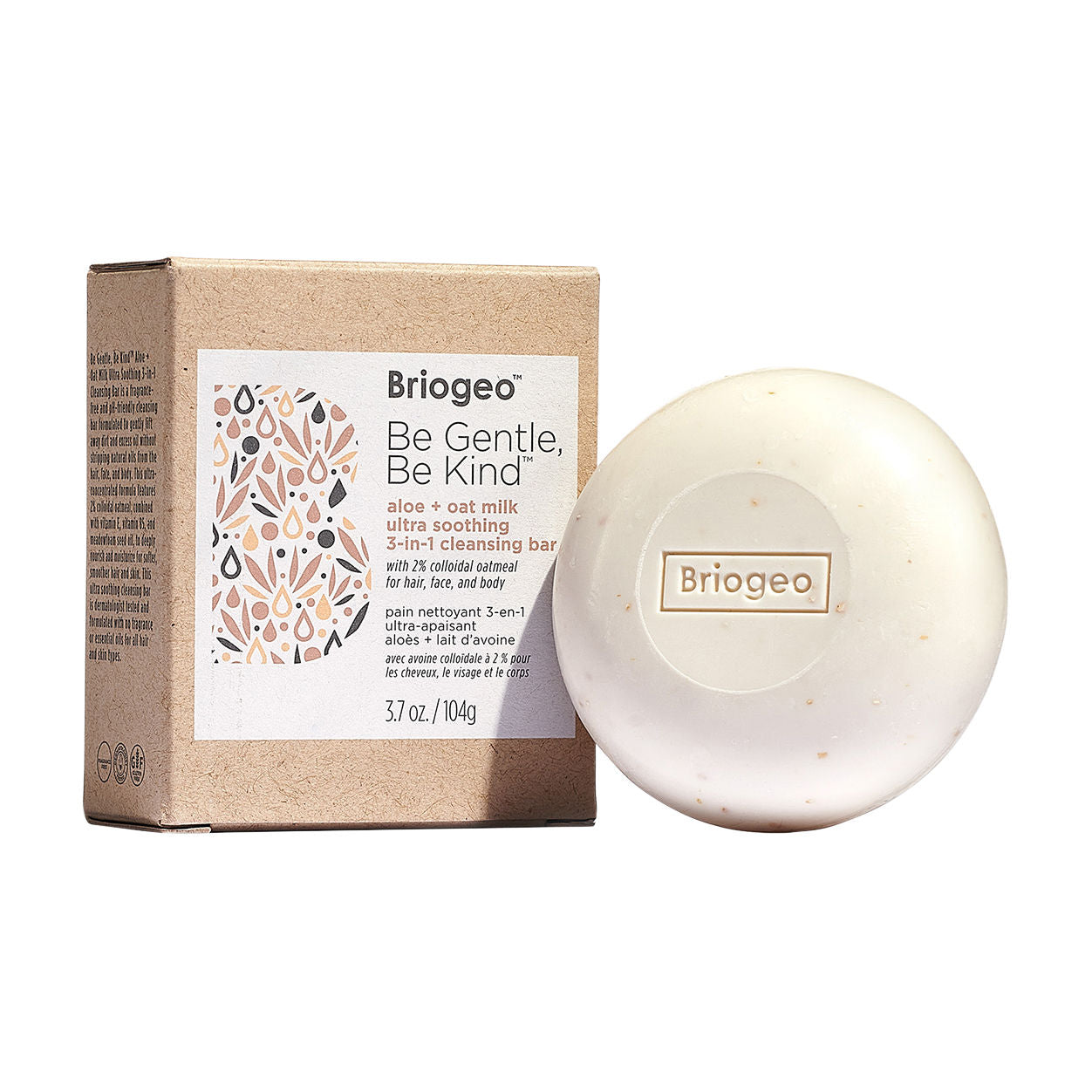 Be Gentle, Be Kind Aloe & Oat Milk Soothing 3-in-1 Cleansing Bar for Sensitive Skin - Gentle Face & Body Wash for Daily Cleansing, Perfect for Dry & Irritated Skin
