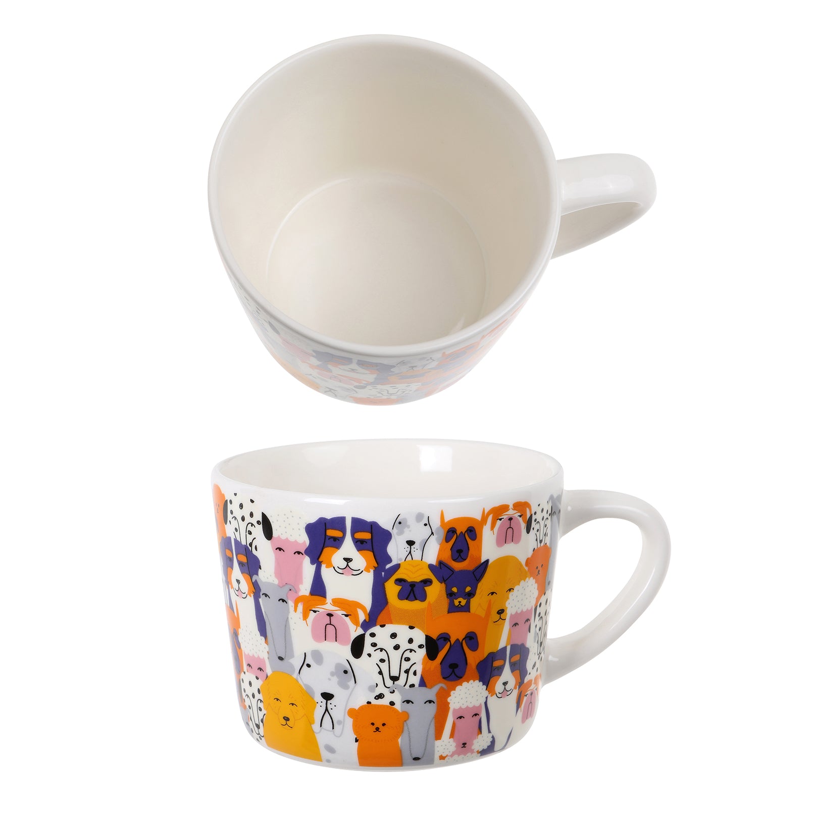 Funny 'Dog Pack' Printed Ceramic Coffee Mug 400ml - Perfect for Tea, Coffee & Gifts for Dog Lovers