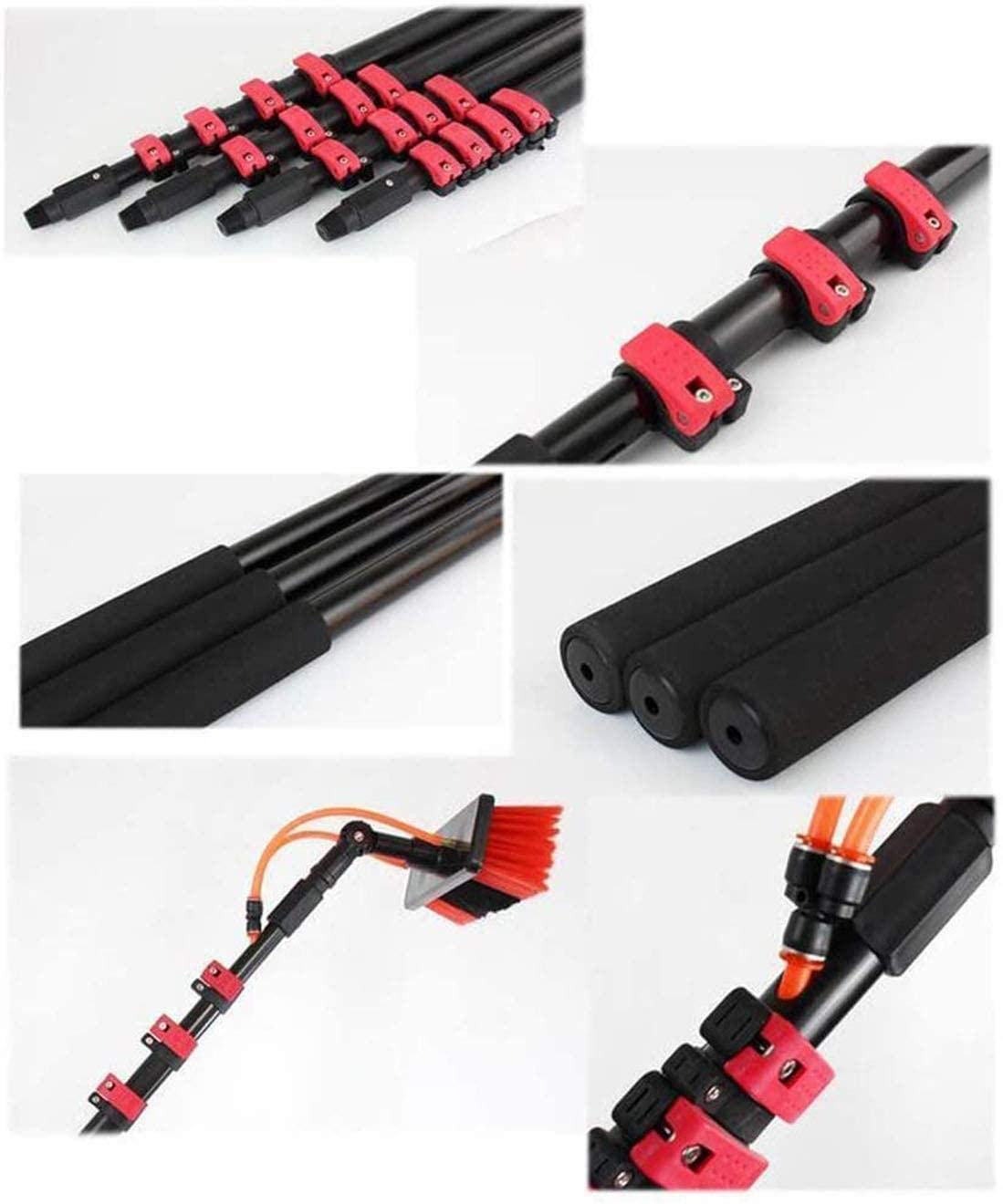 3.6M-11M Solar Panel & Window Cleaning Brush with Extendable Pole - 12FT/3.6M Telescopic Cleaning System for Home & Commercial Use - Perfect for Roof, High Windows & Solar Panel Maintenance