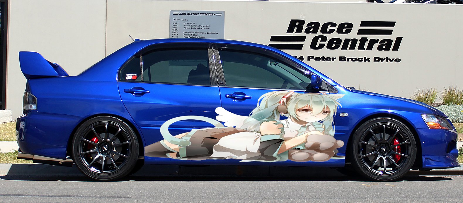 Sexy Anime Car Wrap Vinyl Decal - Full Color Custom Graphics Sticker for Side & Full Car Cover (25