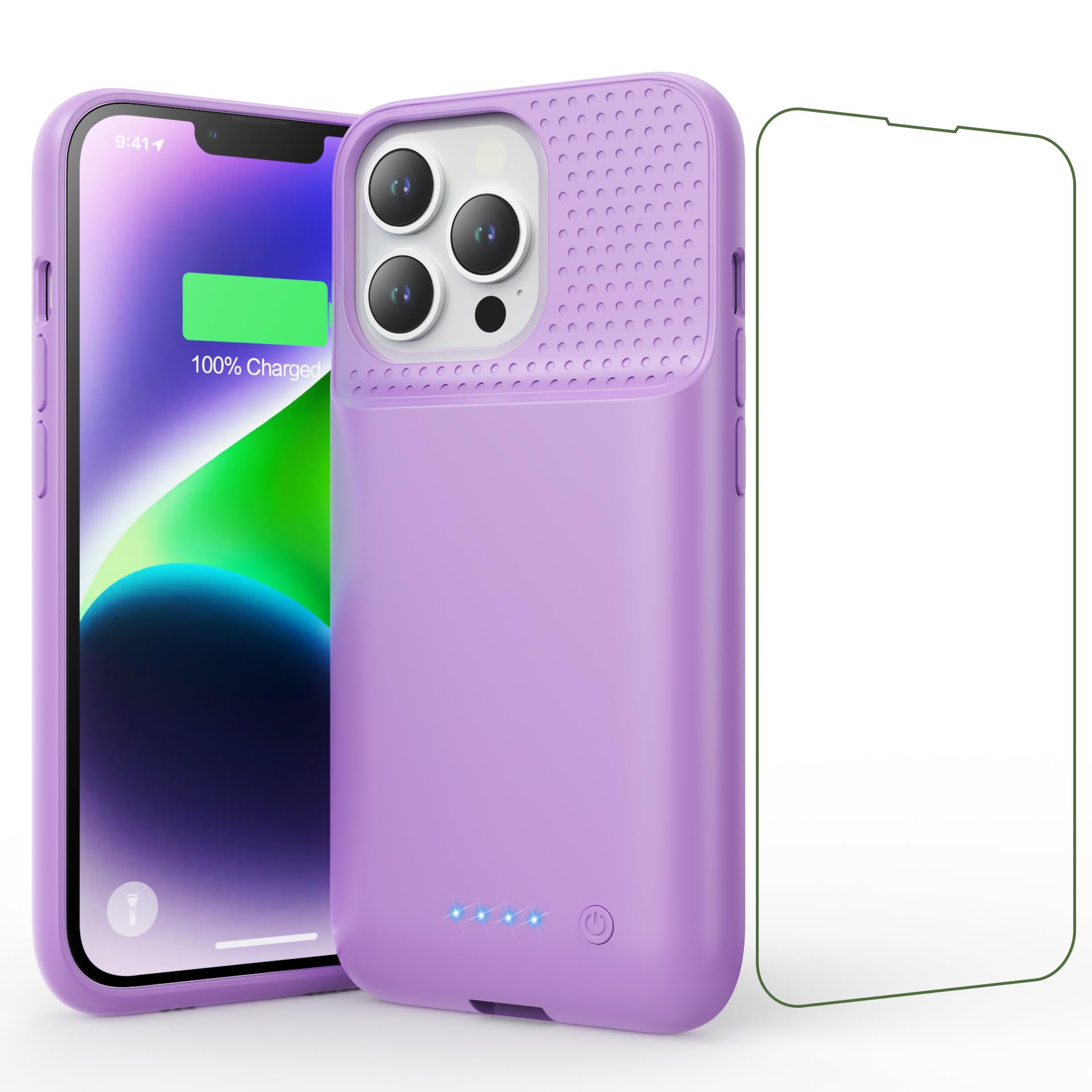Ekrist 7500mAh Rechargeable Battery Case for iPhone 13/13 Pro/14 (6.1 Inch) - External Power Bank Charger Case with Battery Protection | Perfect for Travel, Outdoor Activities & Emergency Charging