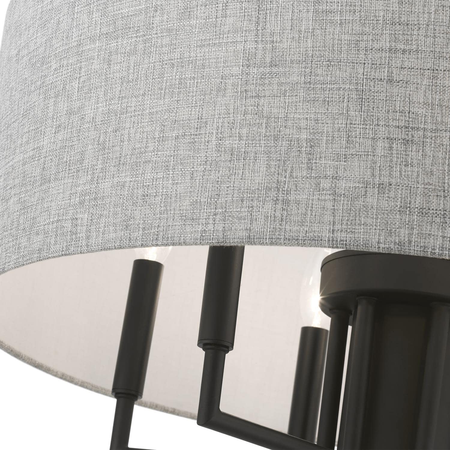 Livex Lighting 46736-04 Dakota Black Pendant Chandelier - Modern Ceiling Light Fixture for Dining Room, Kitchen Island or Bedroom