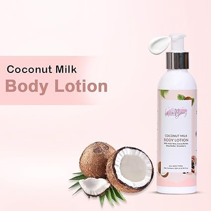 LOGANBERRY Coconut Milk Body Lotion 200ml & Vitamin C Face Serum 30ml - Hydrating Skincare Combo for Dry, Normal & Oily Skin - Men & Women - Perfect for Daily Moisturizing & Anti-Aging Routine