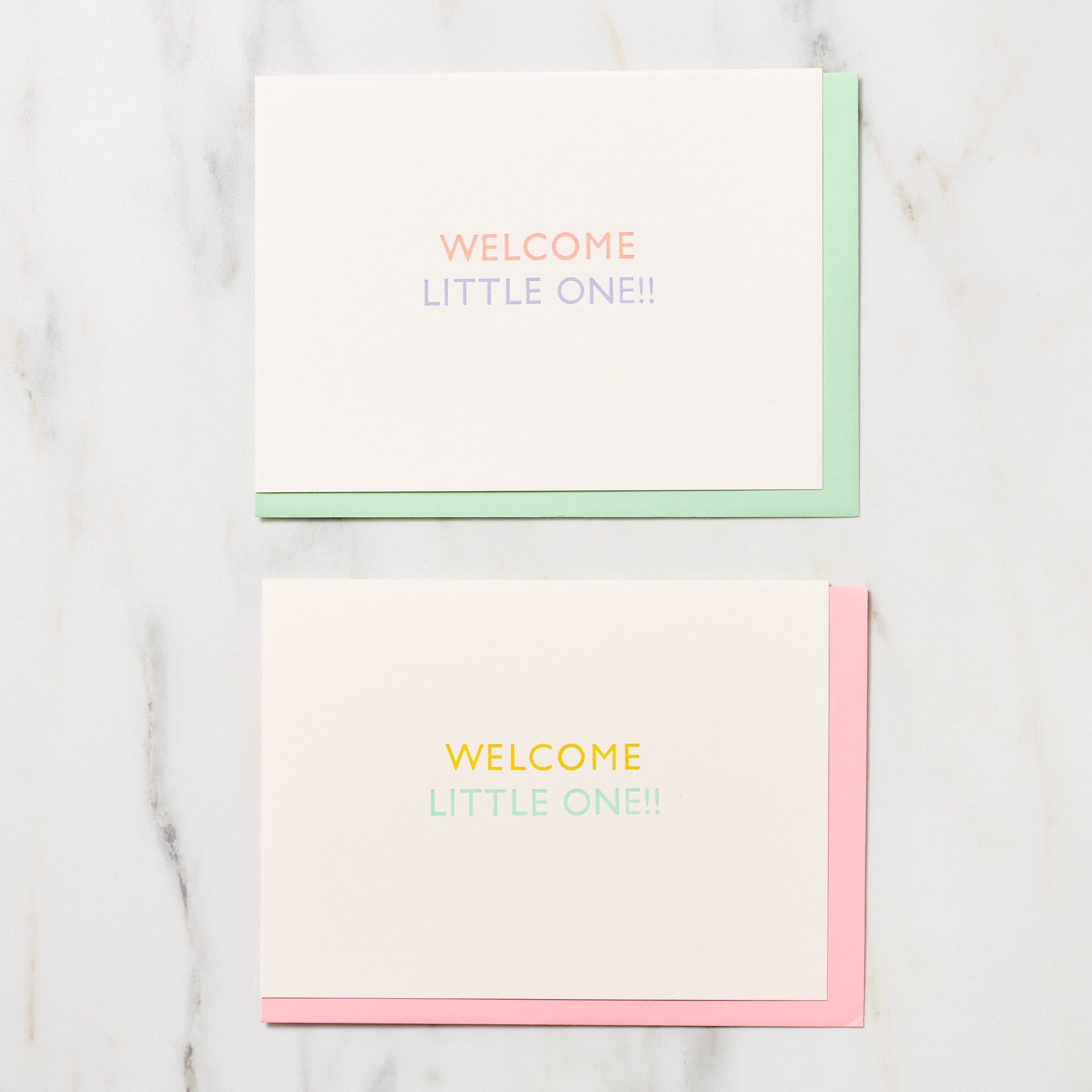 Welcome Little One! Premium Letterpress Greeting Cards for Baby Showers, Birth Announcements & Newborn Gifts - Handcrafted Keepsake Cards for Special Occasions
